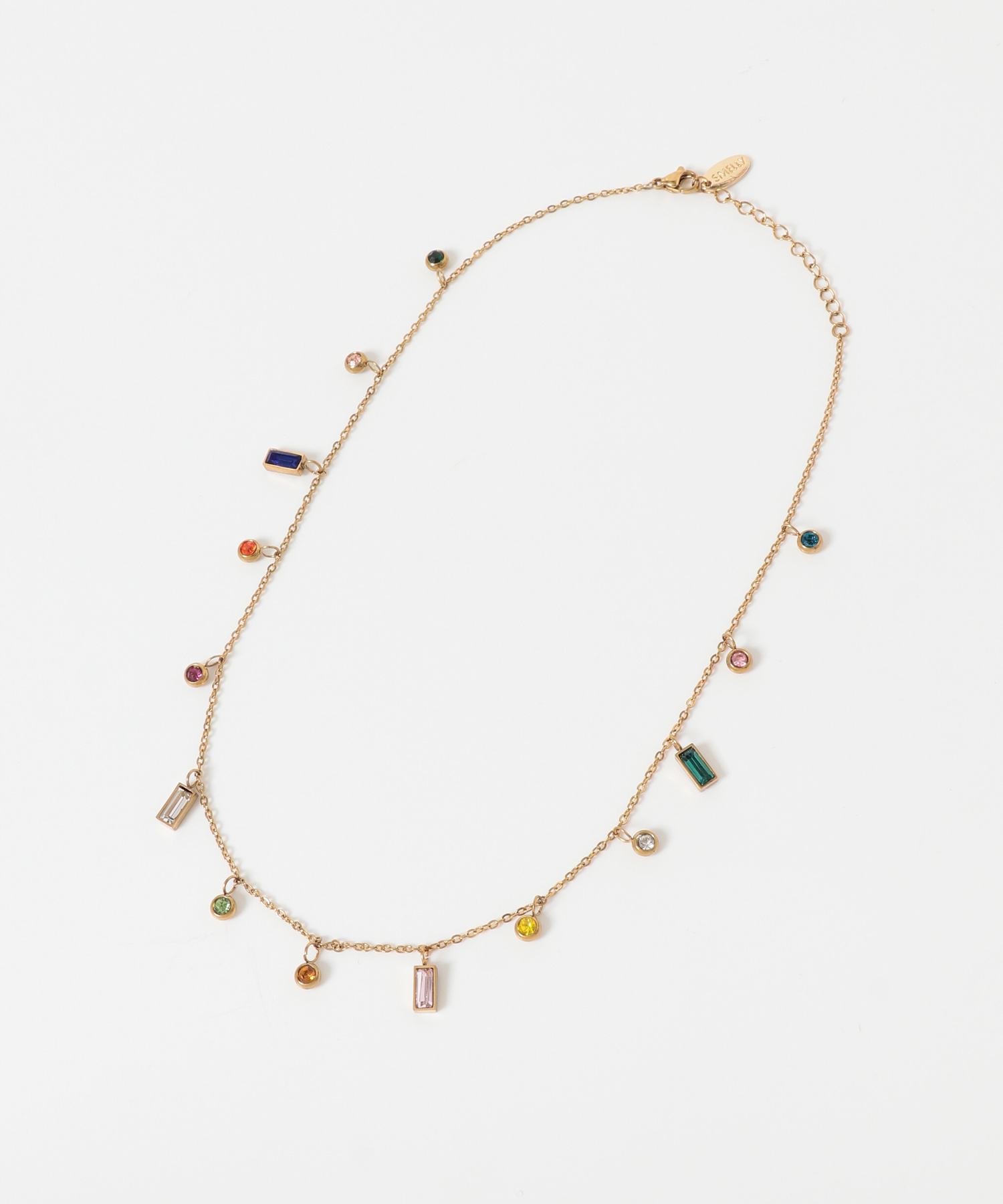 ビジューチャームネックレス GLD -
