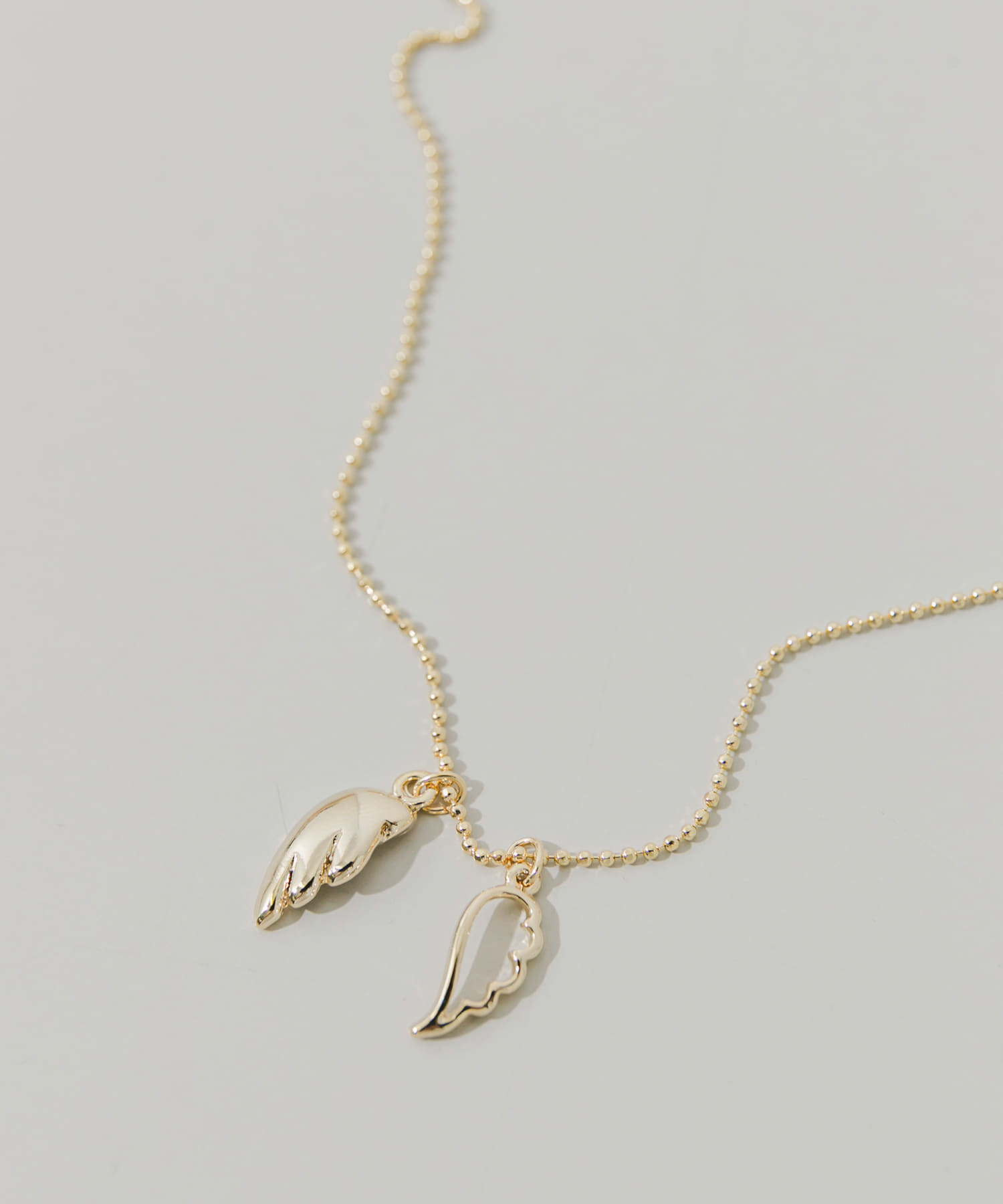 エンジェルフェザートップネックレス GLD -