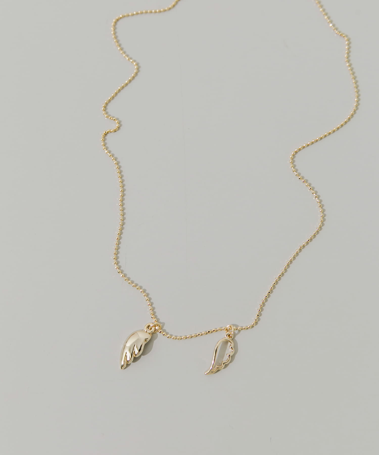 エンジェルフェザートップネックレス GLD -