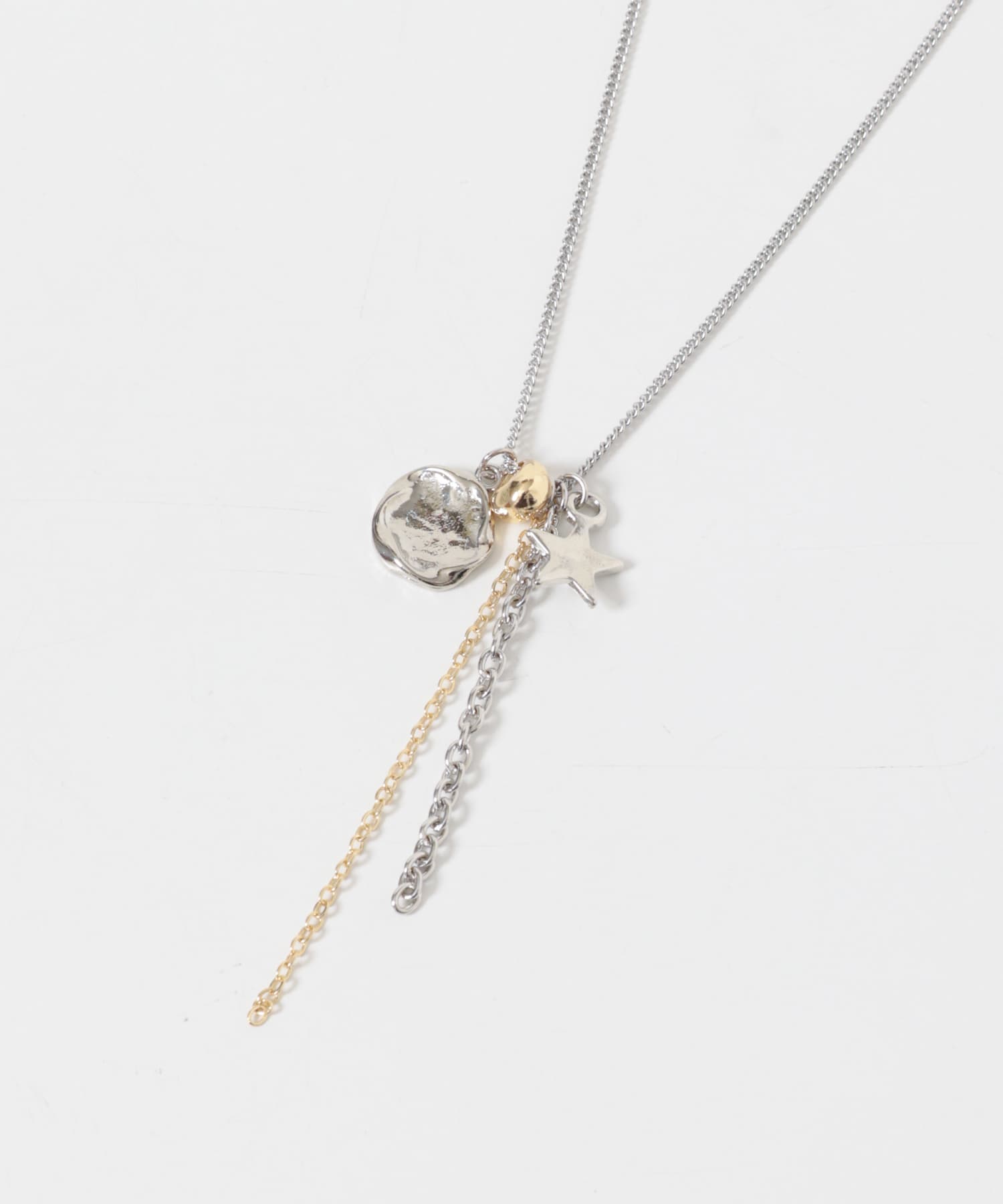 マルチチャームトップネックレス SV/GD -