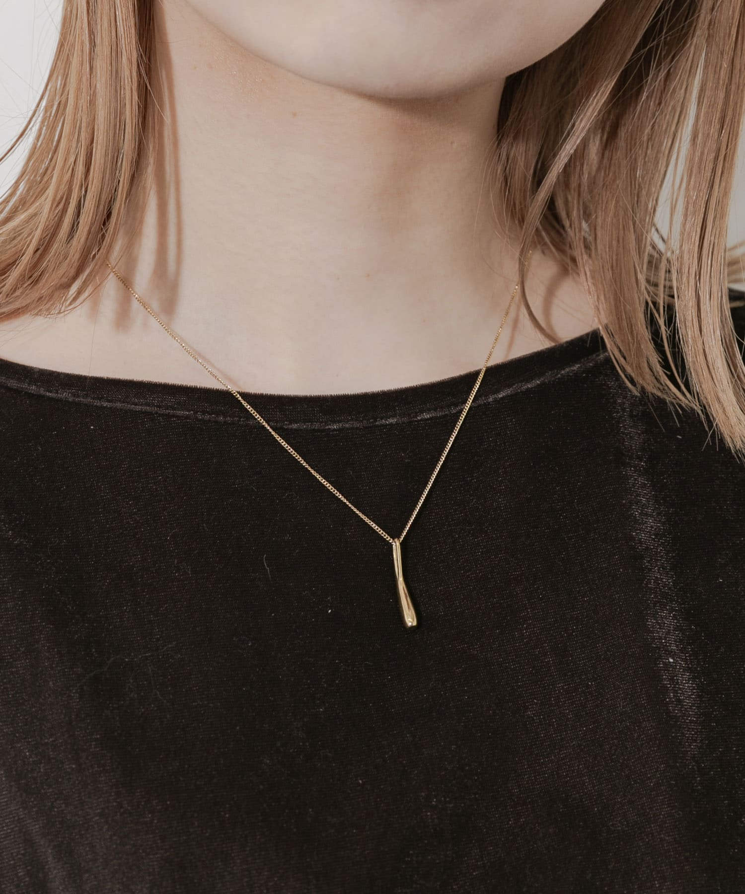 ステンレスニュアンスドロップトップネックレス GLD -