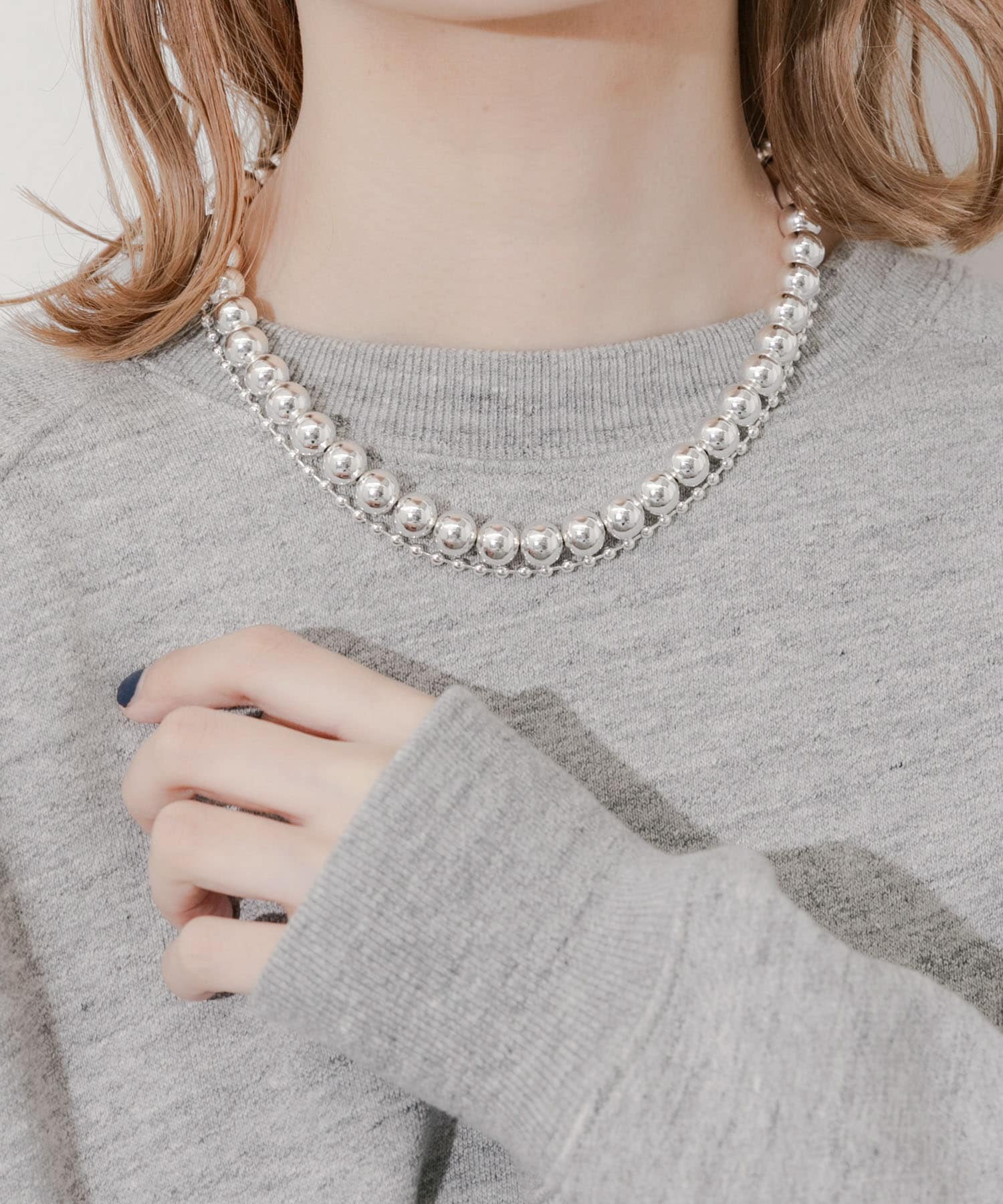 メタルボール2セットネックレス