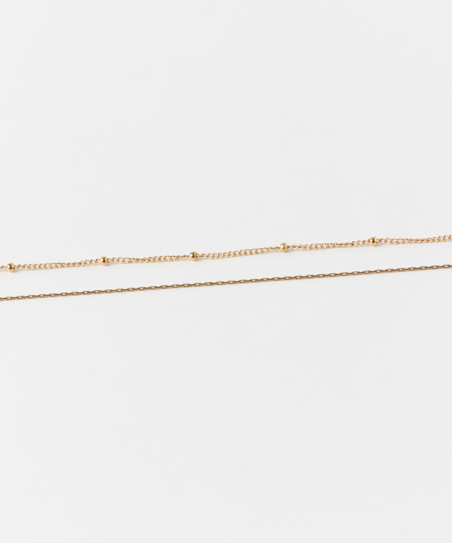 ステンレススリムチェーンレイヤードネックレス GLD -