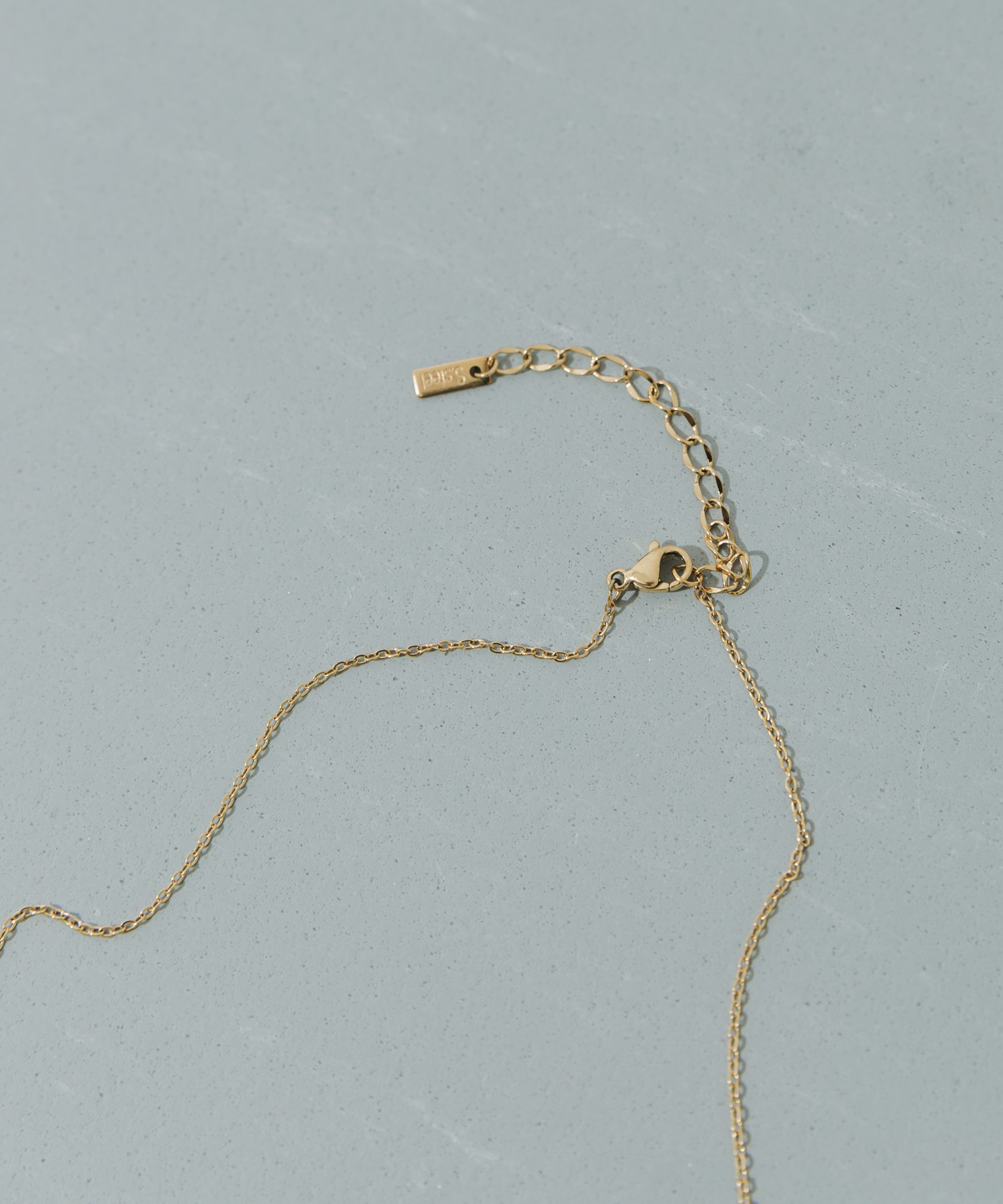 ステンレスクロスチャームネックレス GLD -