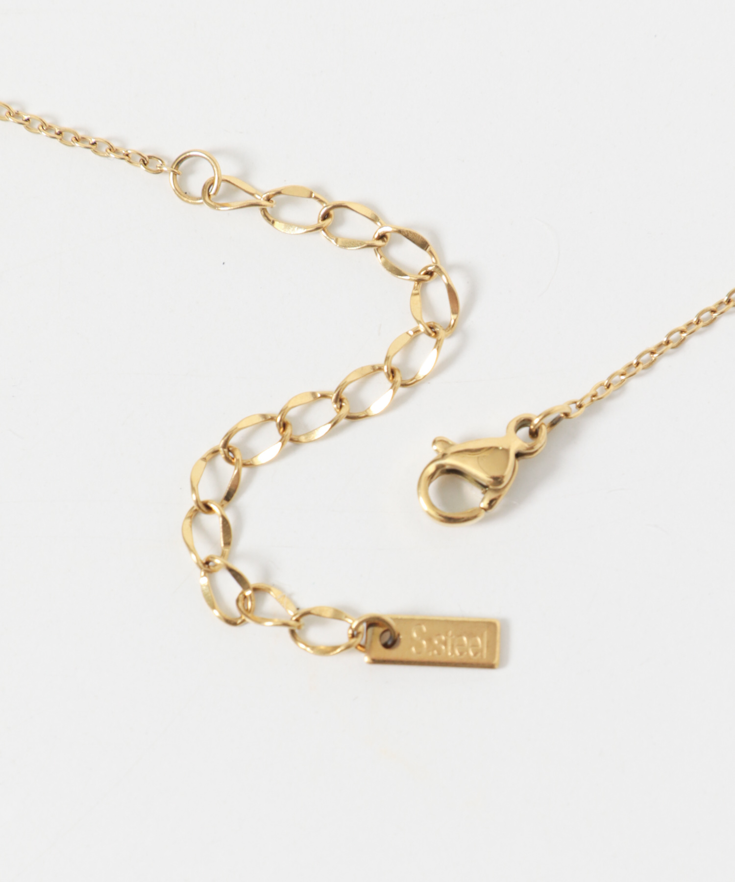 ステンレスクロスチャームネックレス GLD -