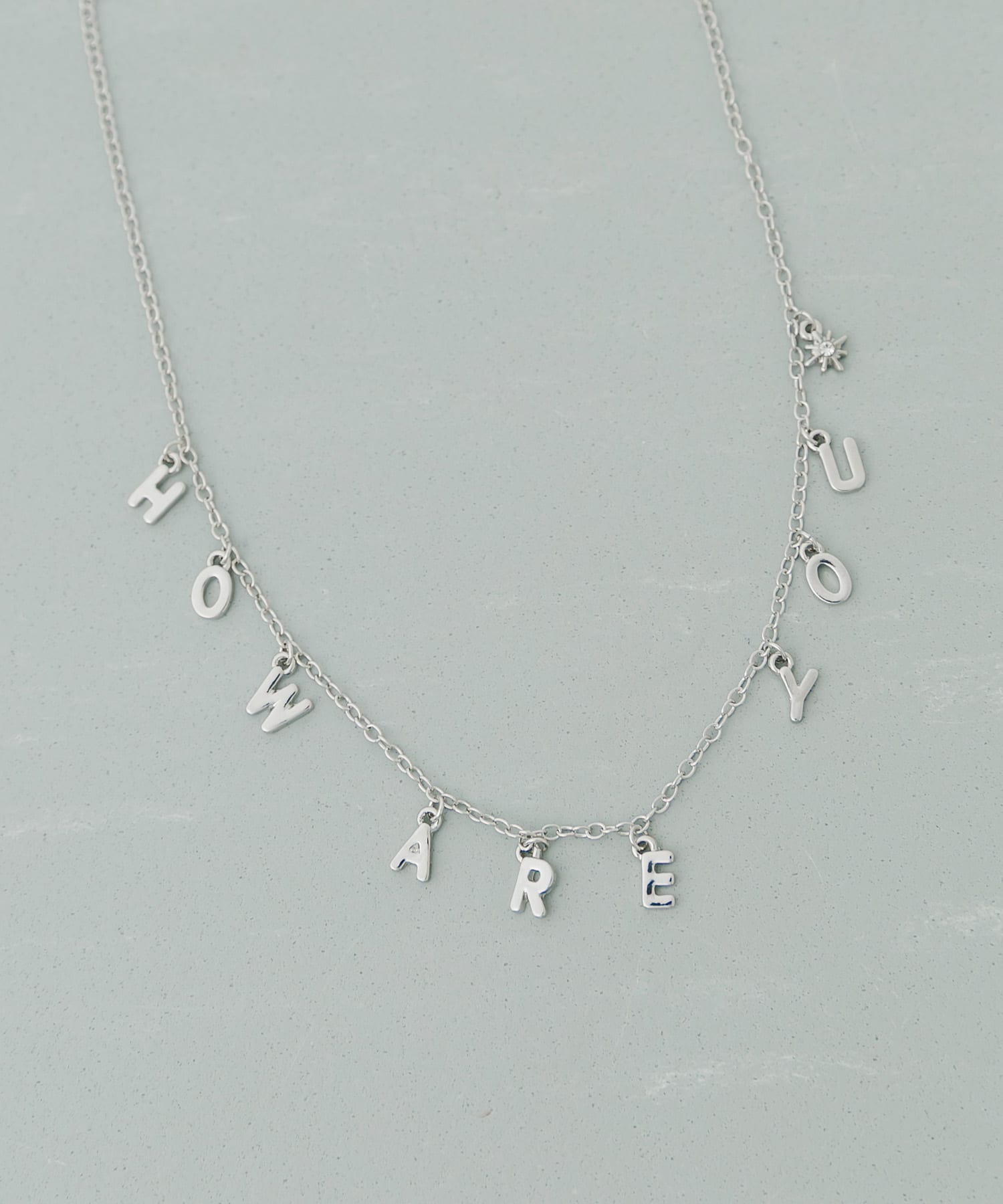メッセージチャームネックレス SLV -