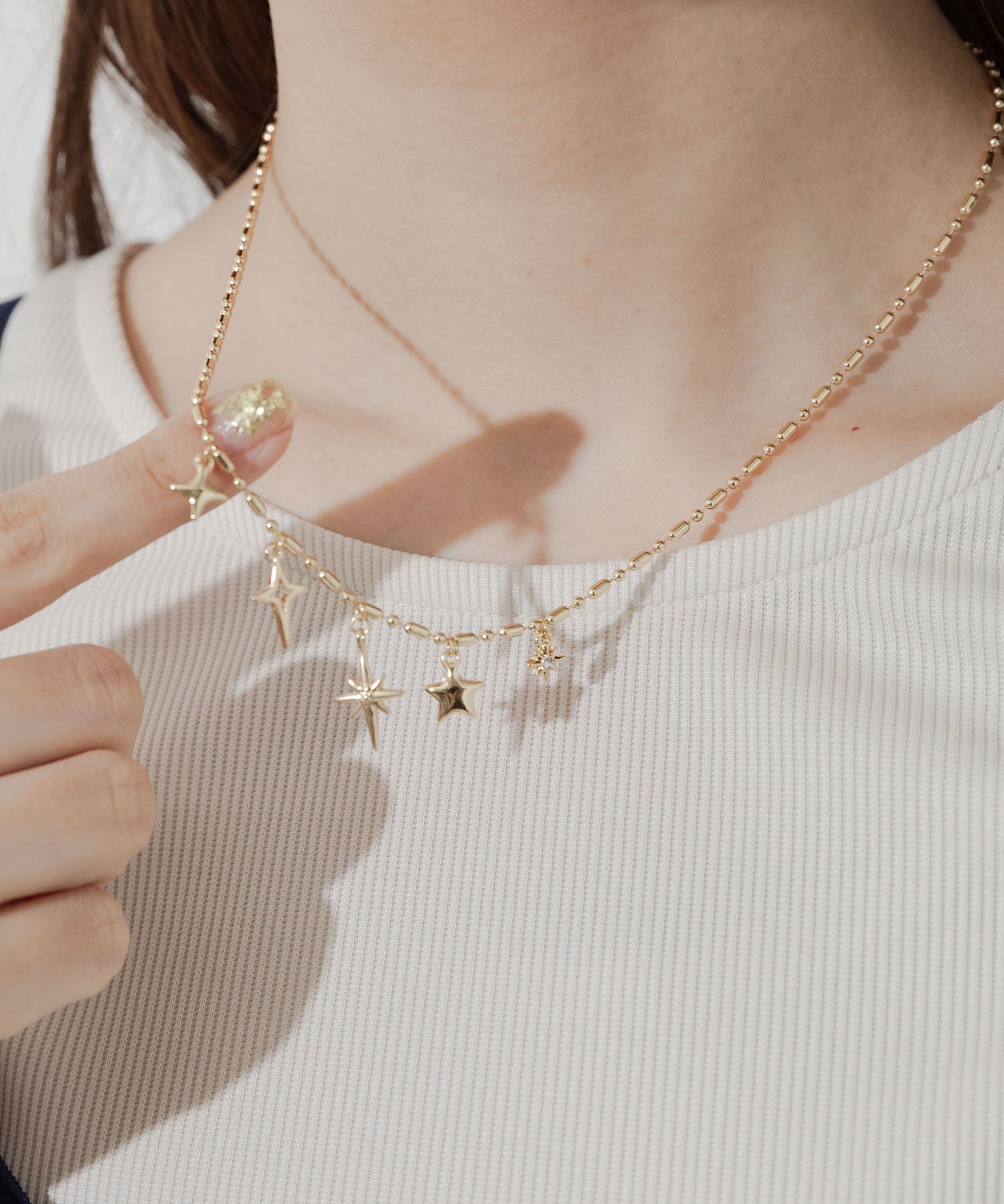 トゥインクルチャームネックレス GLD -