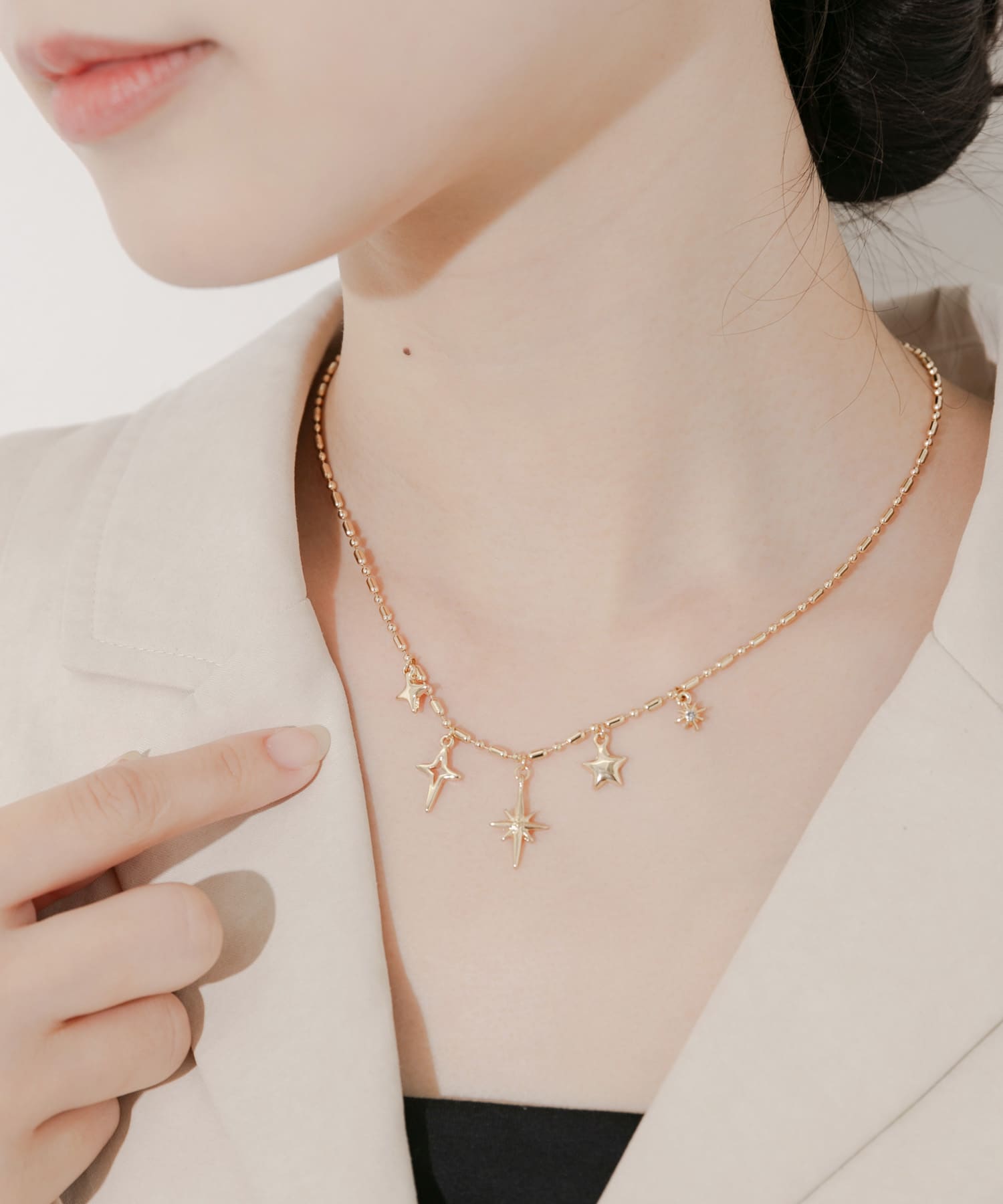 トゥインクルチャームネックレス GLD -