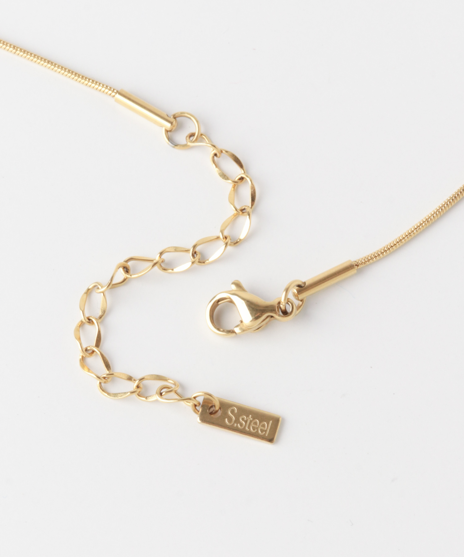ステンレスボールトップYネックレス GLD -