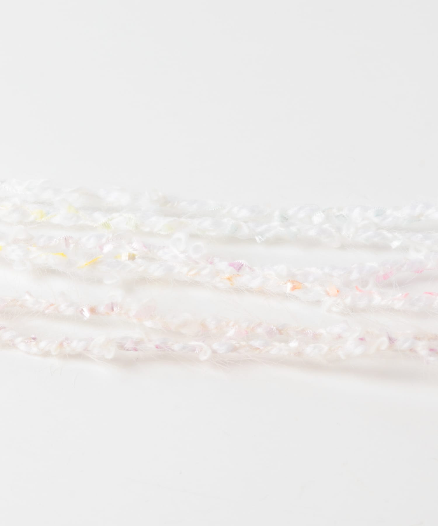 ウールヤーンハートチャームチョーカーネックレス WHT -