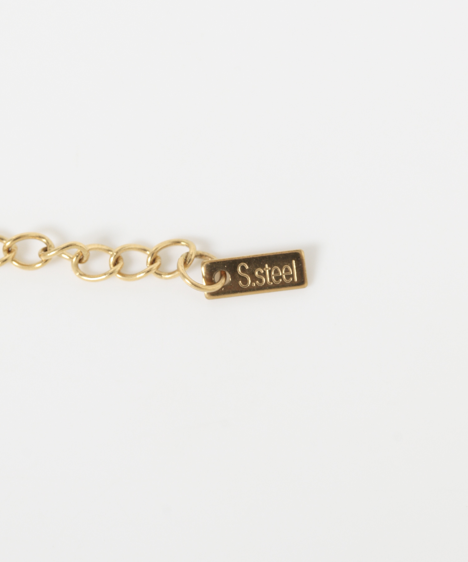 ステンレスオーバルトップ2セットネックレス GLD -