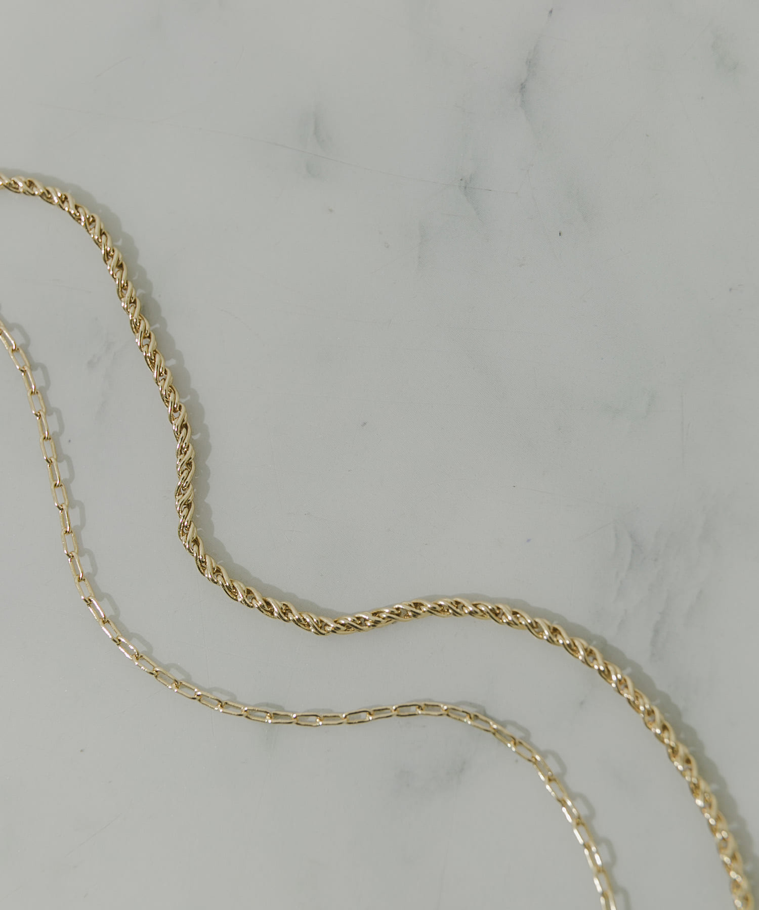 スクエアプレートトップネックレス GLD -