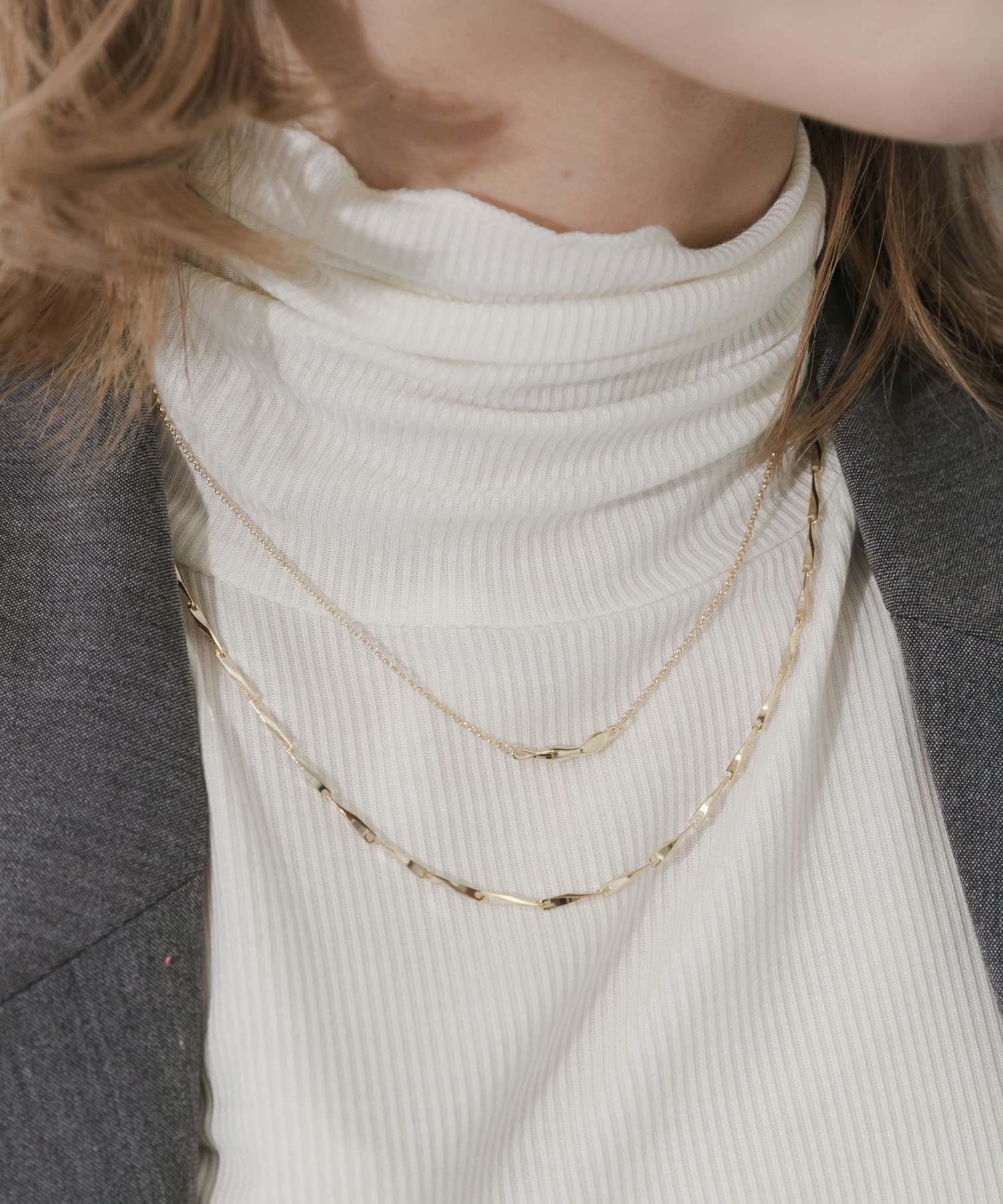 ニュアンストップバーチェーン2セットネックレス