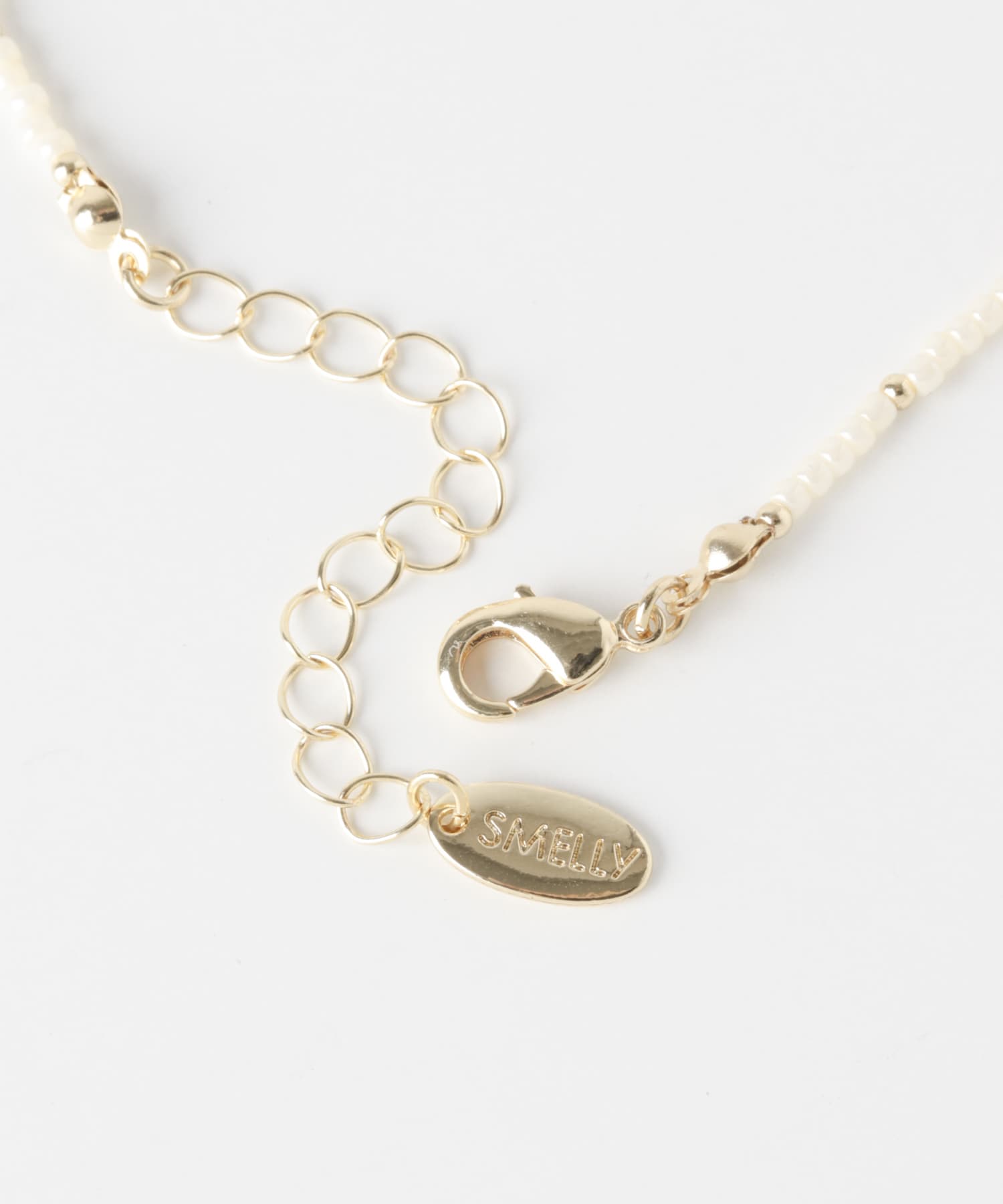 ハートビーズネックレス BK/BE -