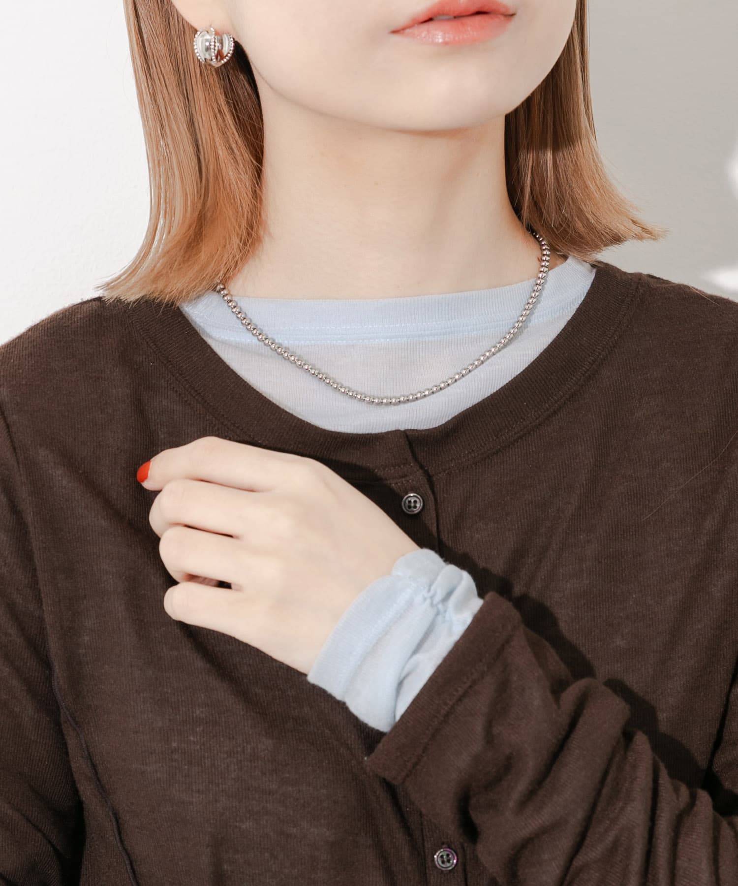 ステンレスボールチェーンネックレス(- SLV): アクセサリー｜URBAN