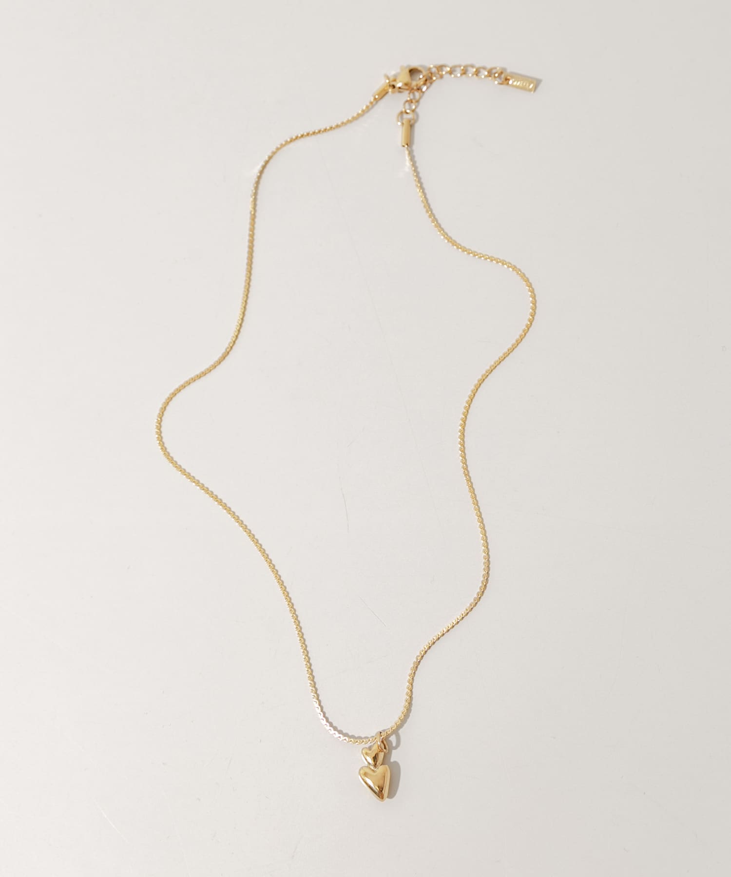 ステンレスダブルハートネックレス GLD -