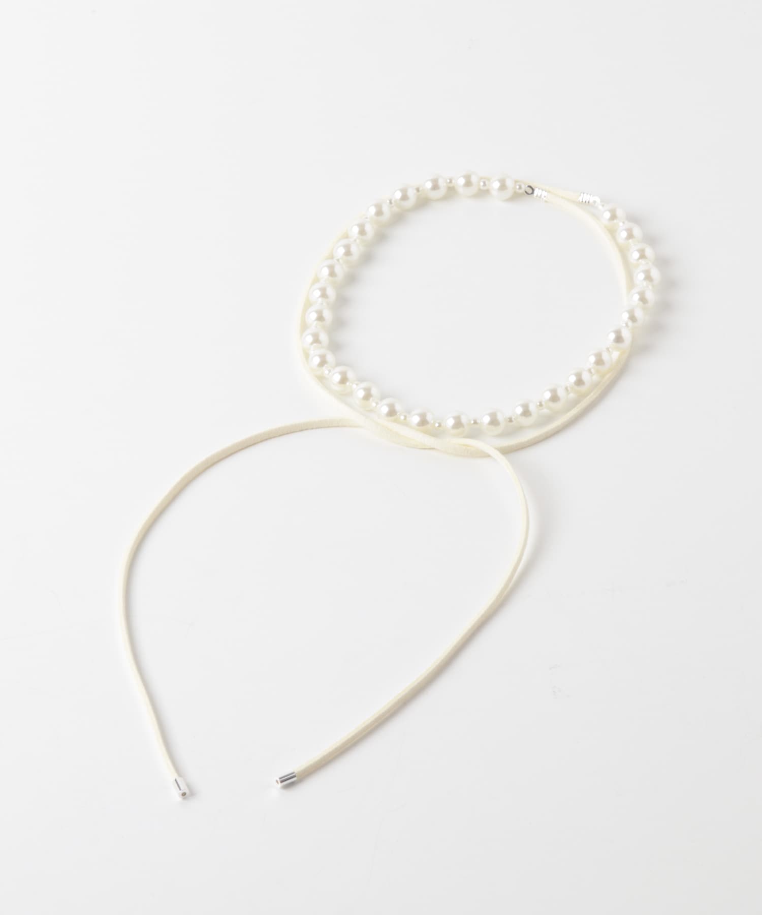 パールコードチョーカーネックレス IVO -