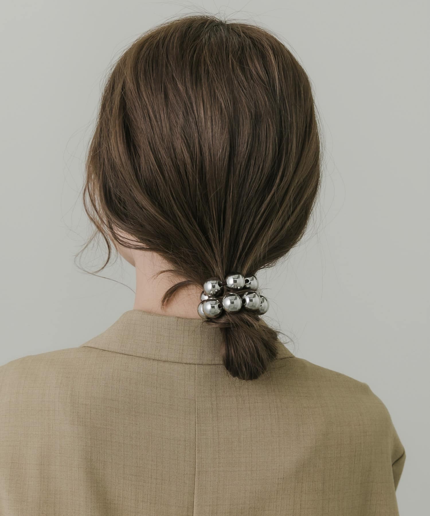 メタルボールヘアゴム SLV -