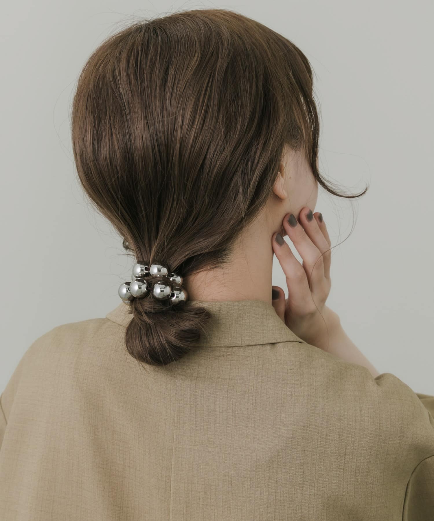 メタルボールヘアゴム SLV -