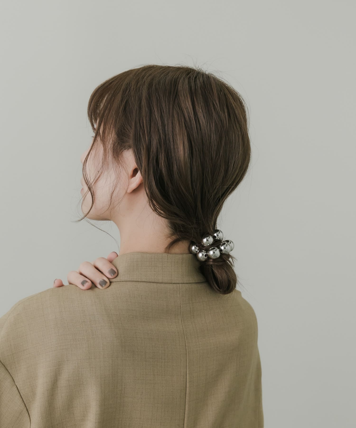メタルボールヘアゴム SLV -