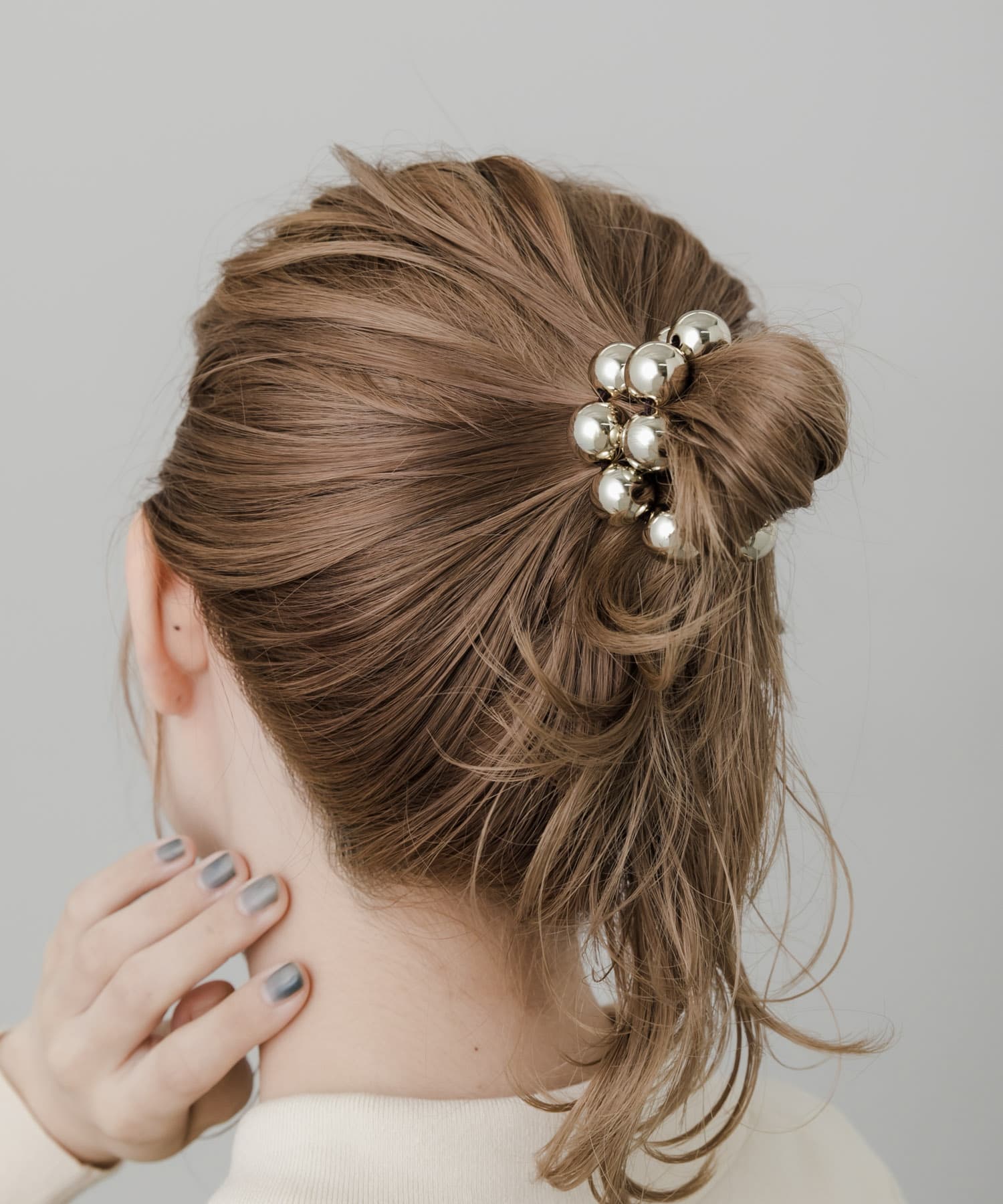 メタルボールヘアゴム GLD -