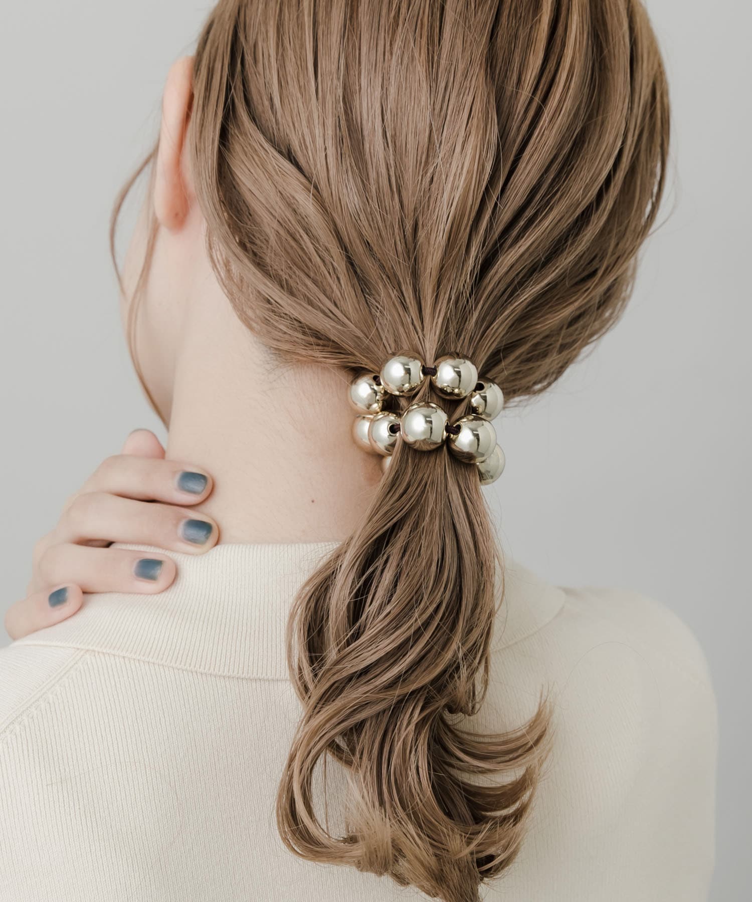 メタルボールヘアゴム GLD -