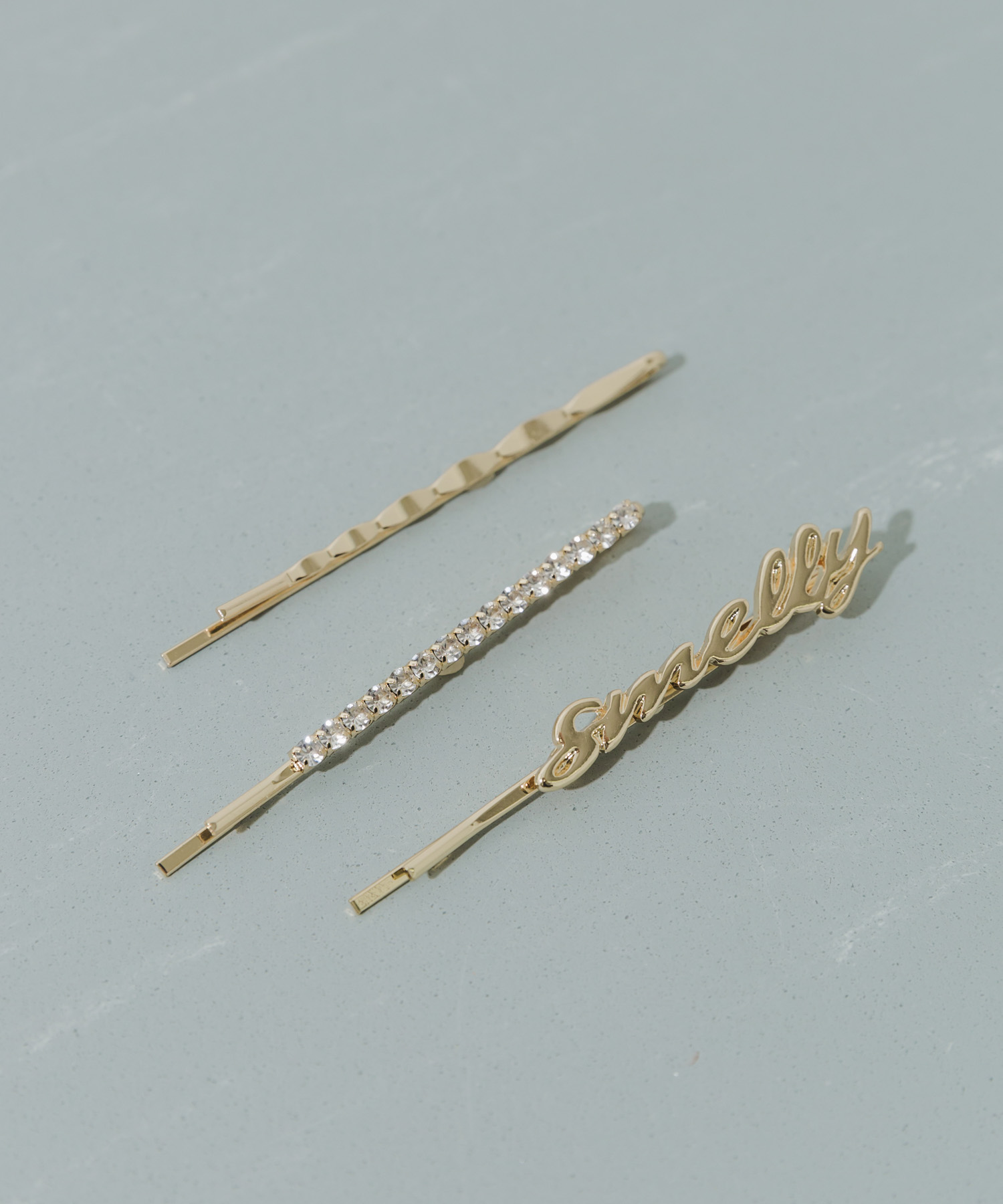 3セットロゴヘアピン GLD -