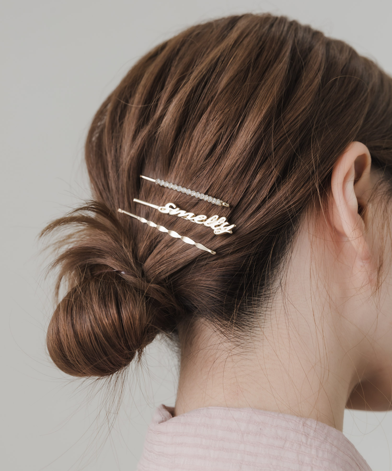 3セットロゴヘアピン GLD -