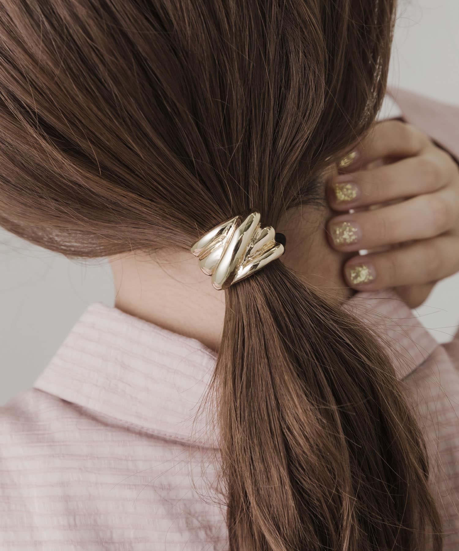 メタルラインヘアポニー GLD -