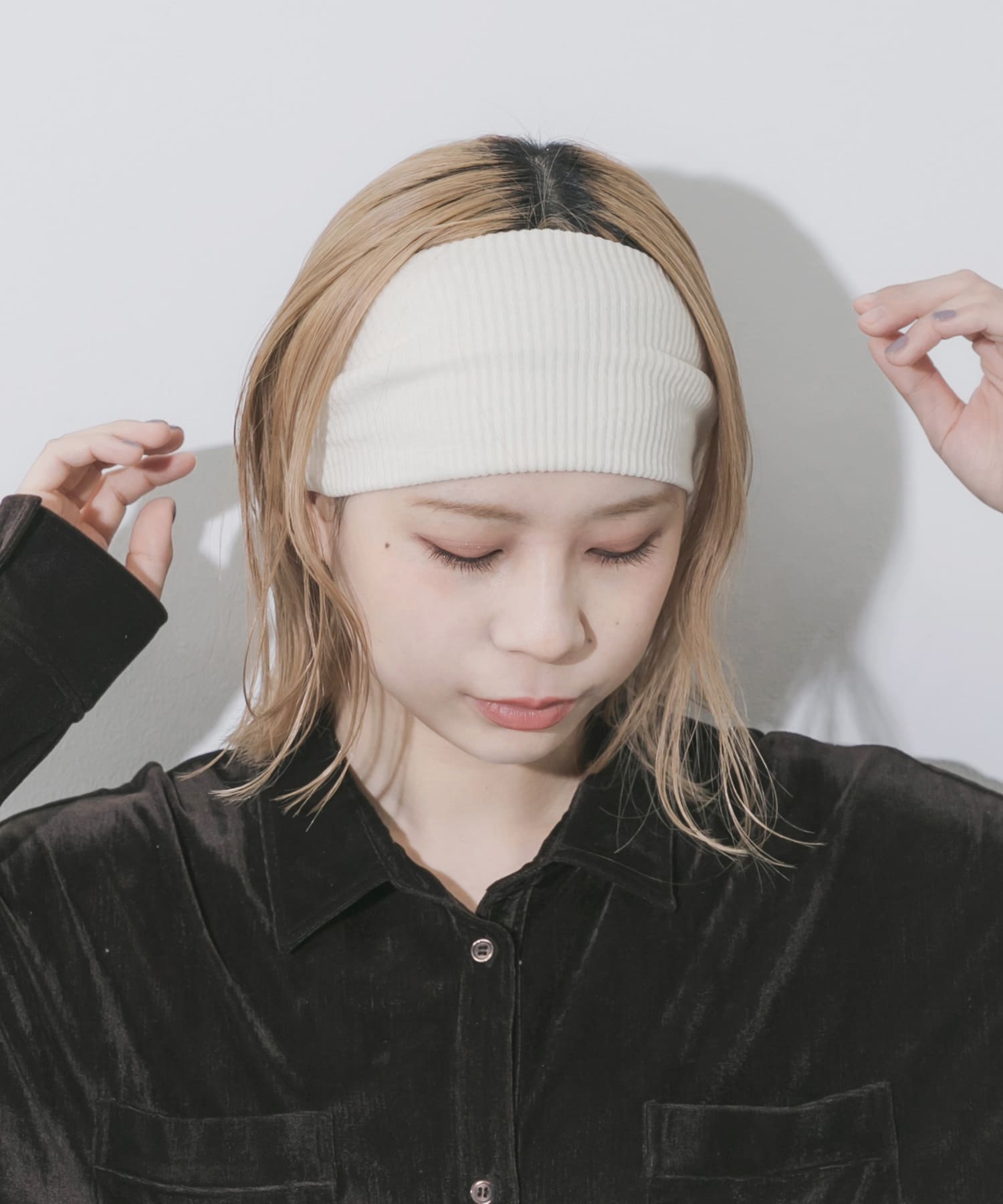 リブワイドヘアバンド