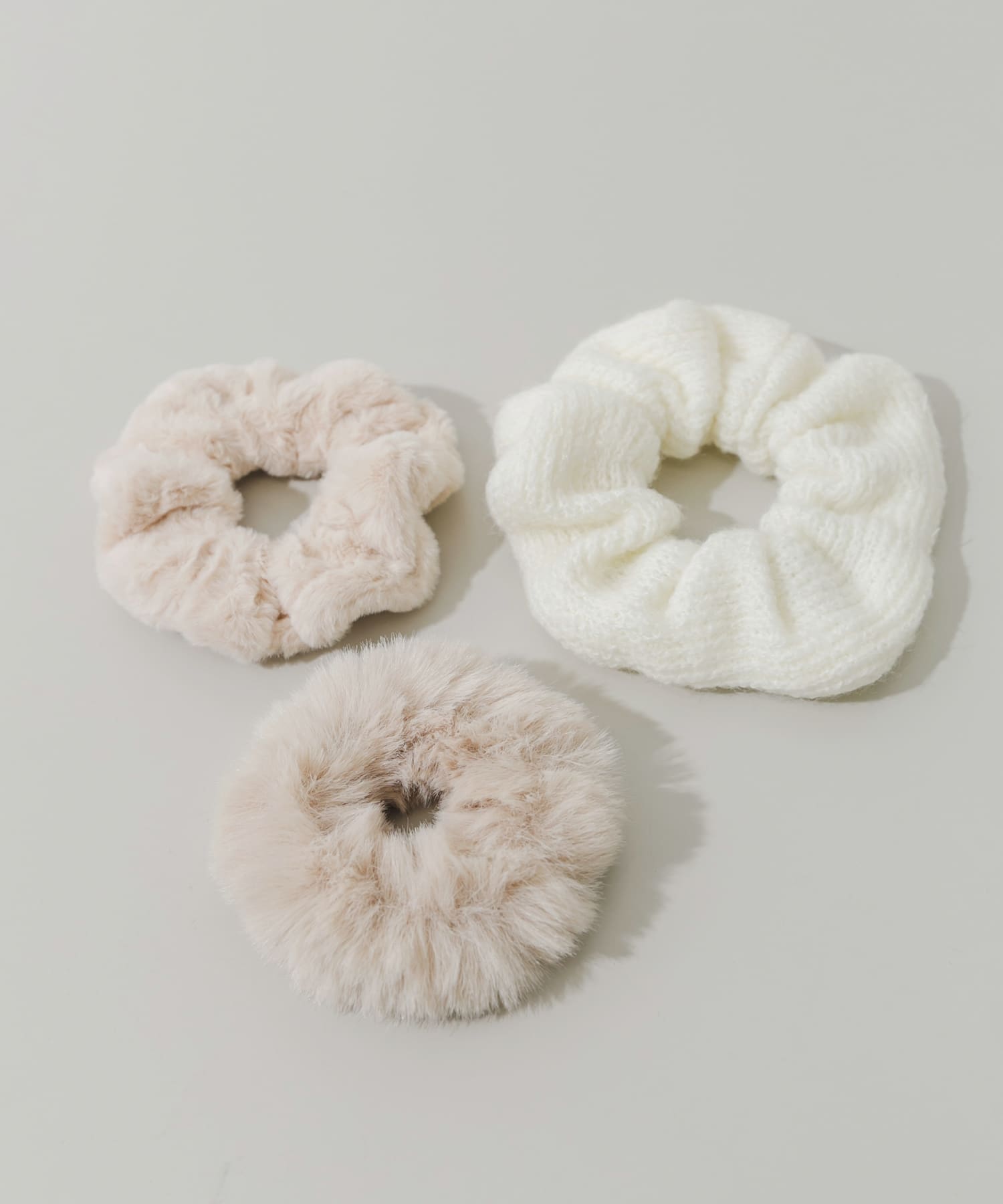 ニットファー3セットシュシュ