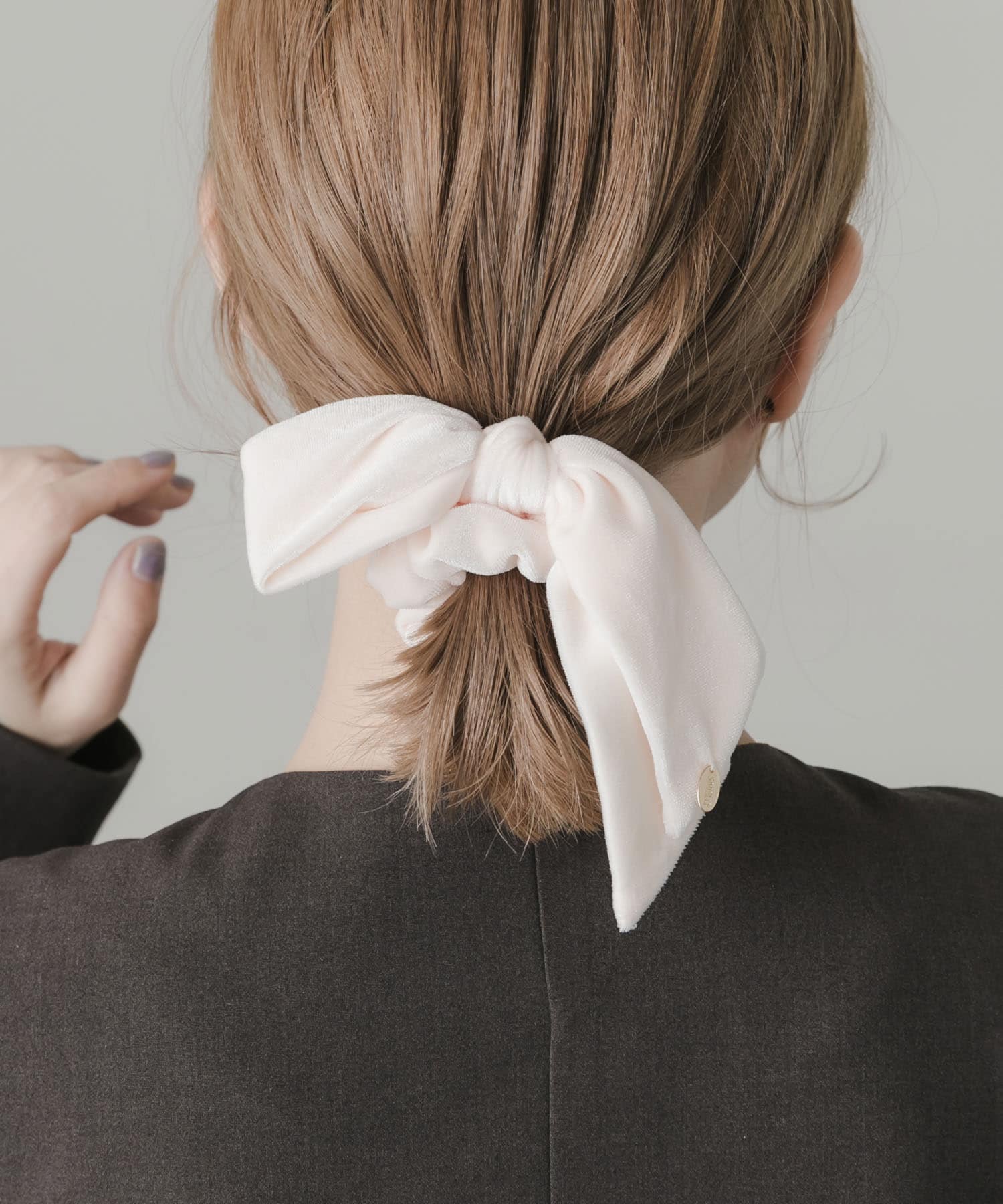 ベロアリボンシュシュ