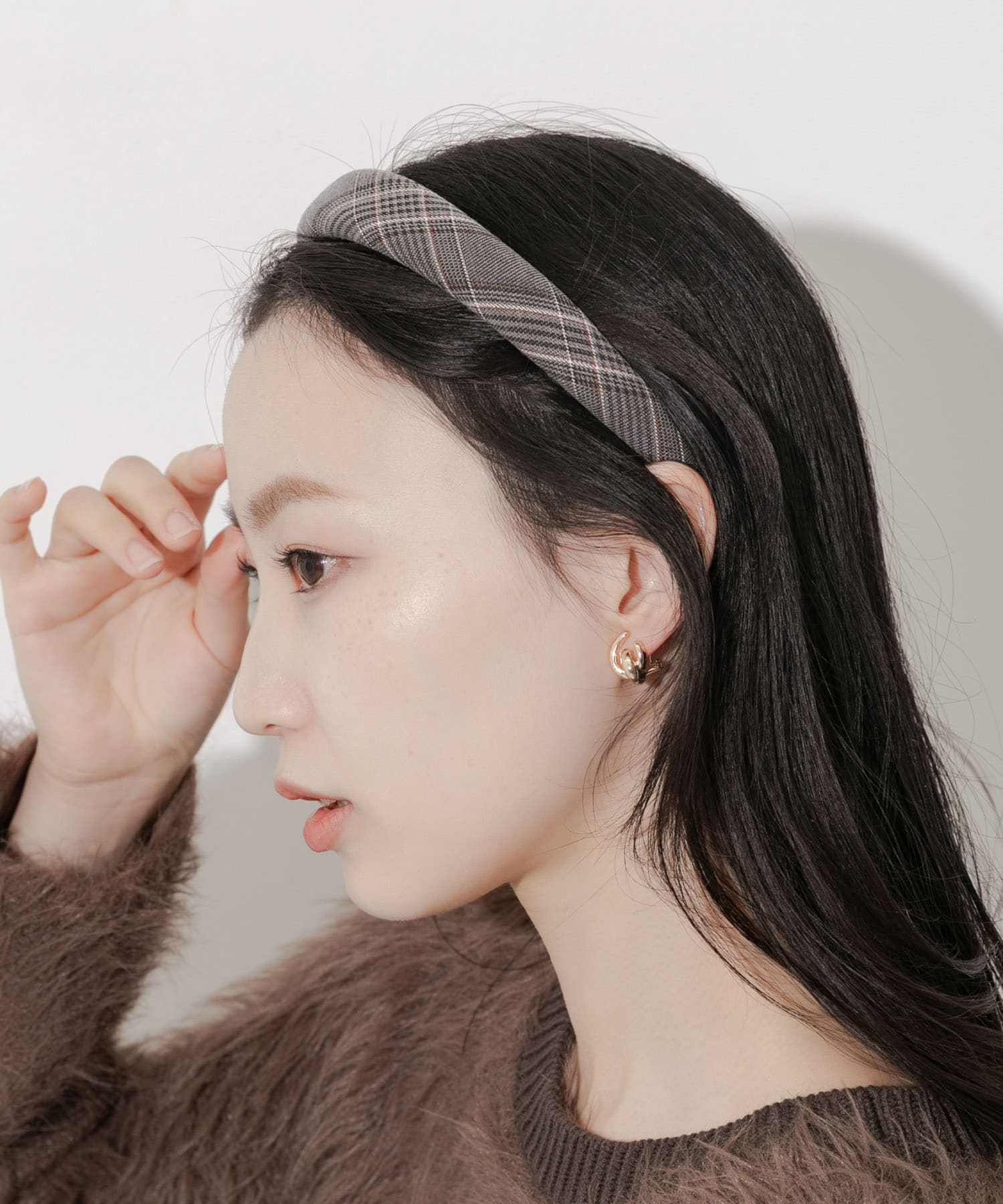 グレンチェックカチューシャ