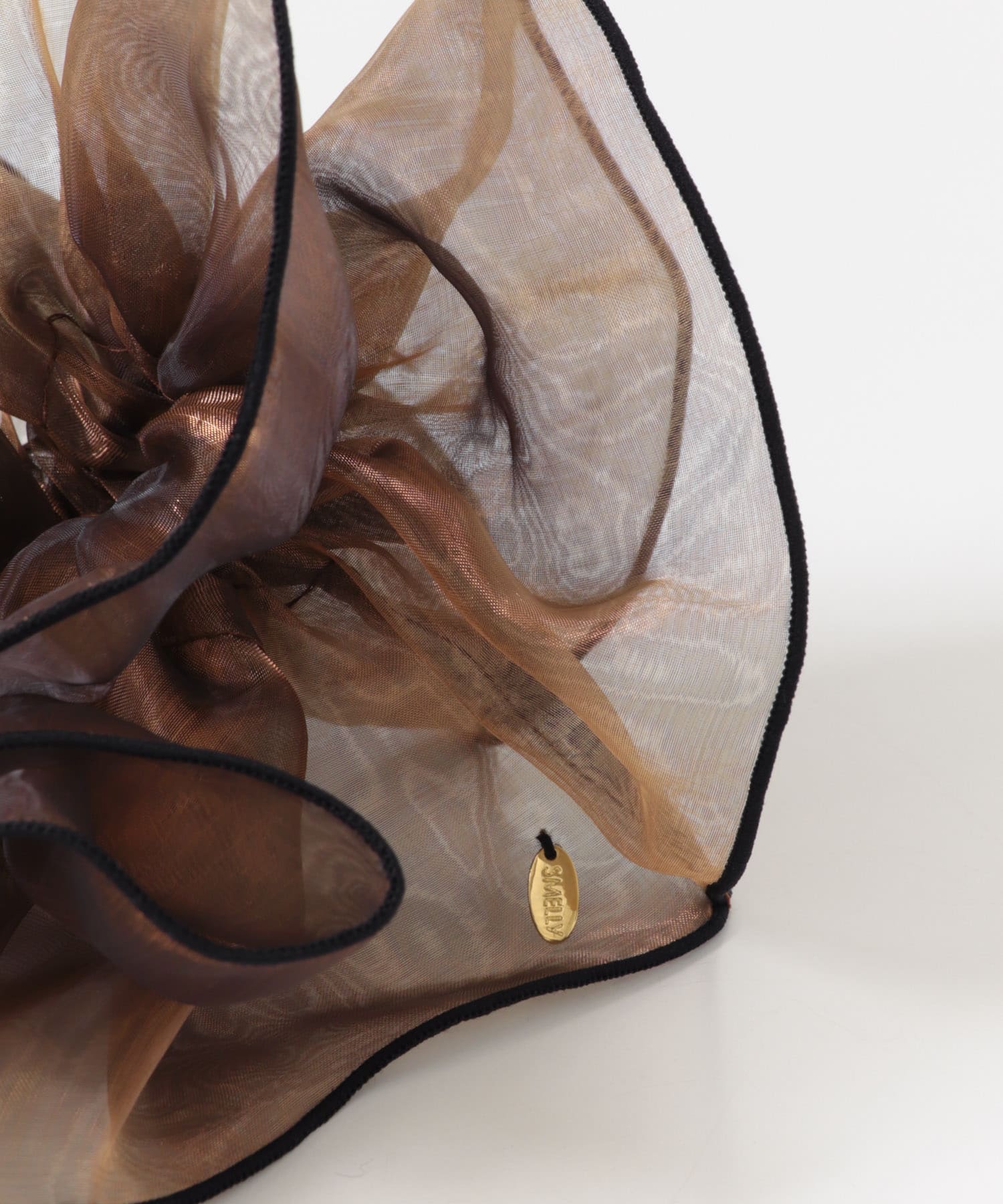 バイカラーシアーボリュームシュシュ BR/BK -