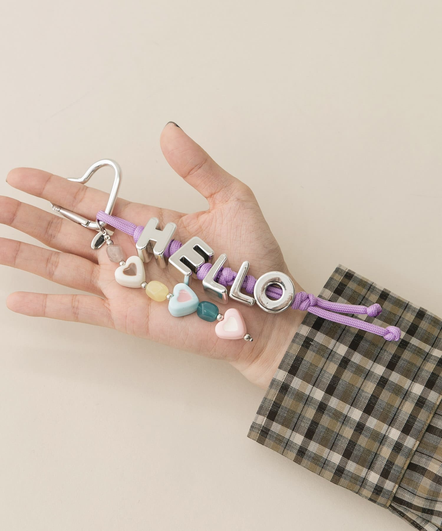 カラフルビーズワードキーチェーン