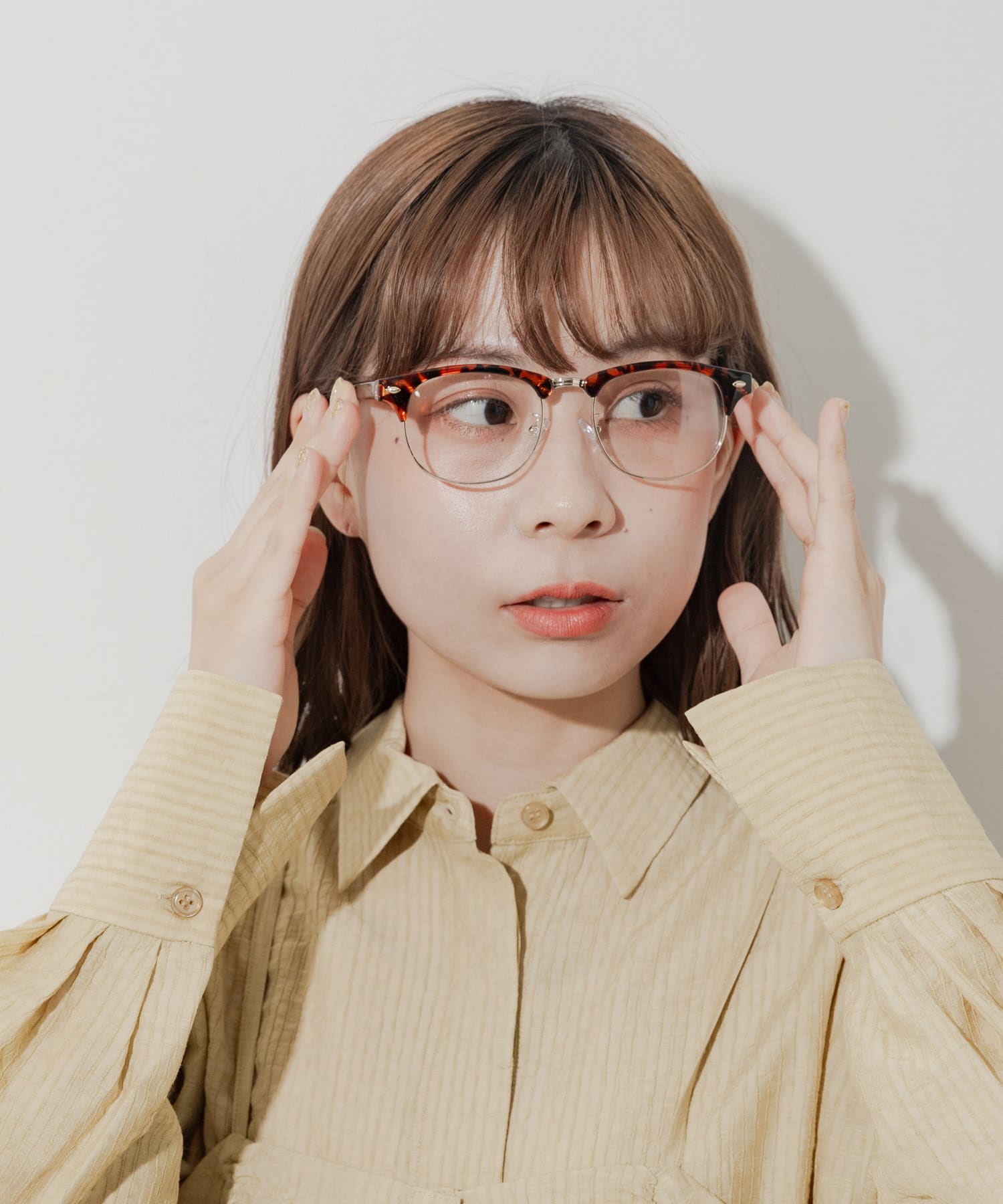 ハーフリムダテメガネ DEMI -