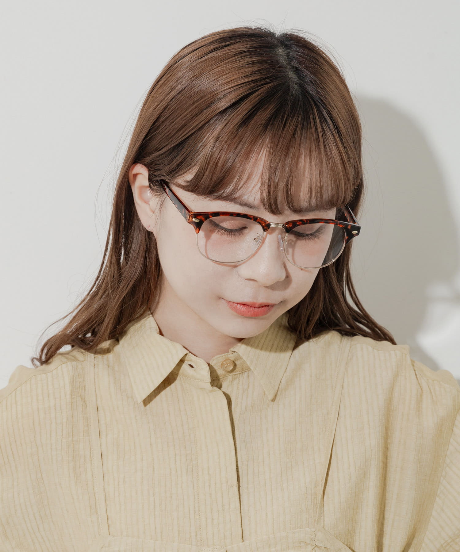 ハーフリムダテメガネ DEMI -