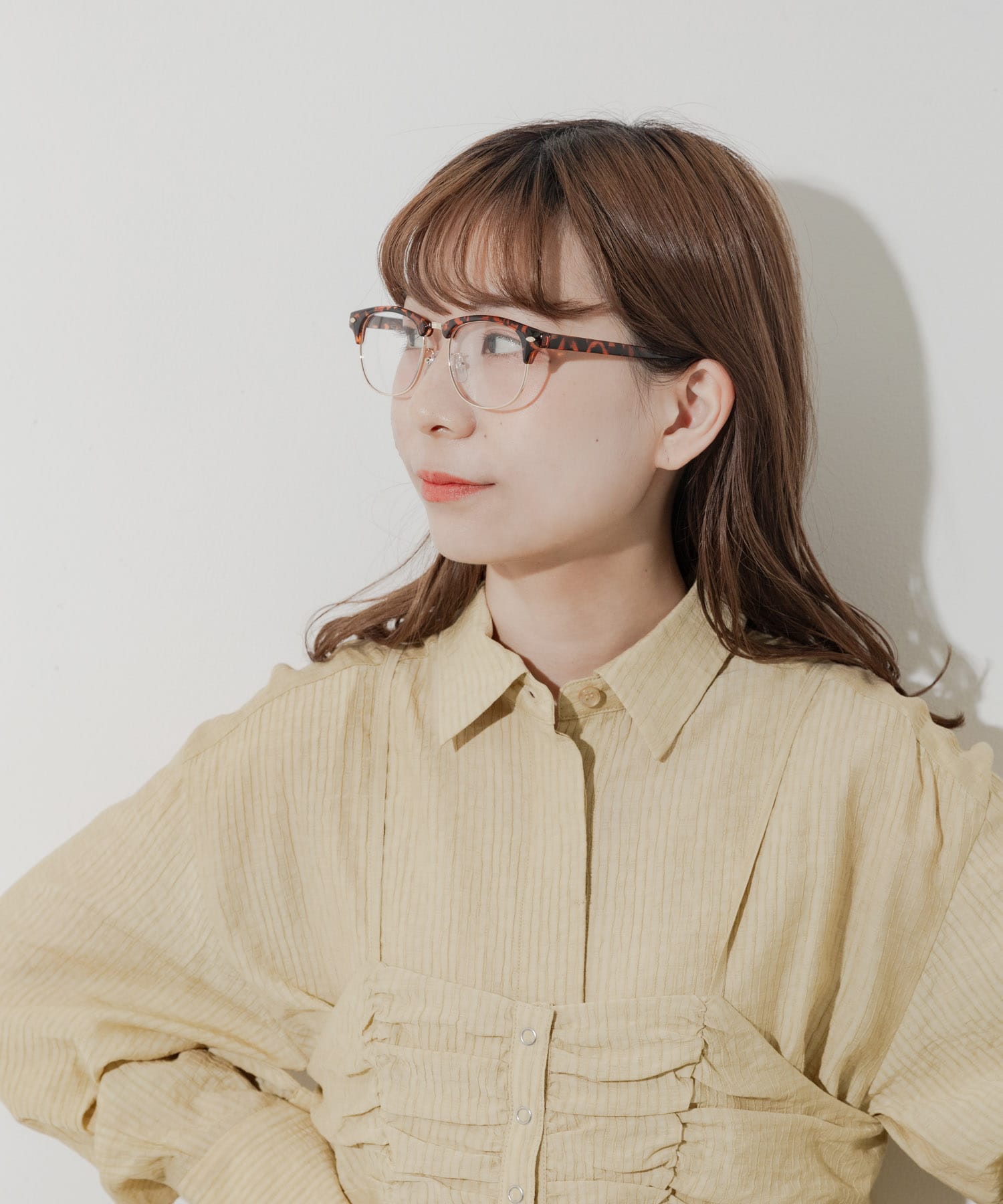 ハーフリムダテメガネ DEMI -