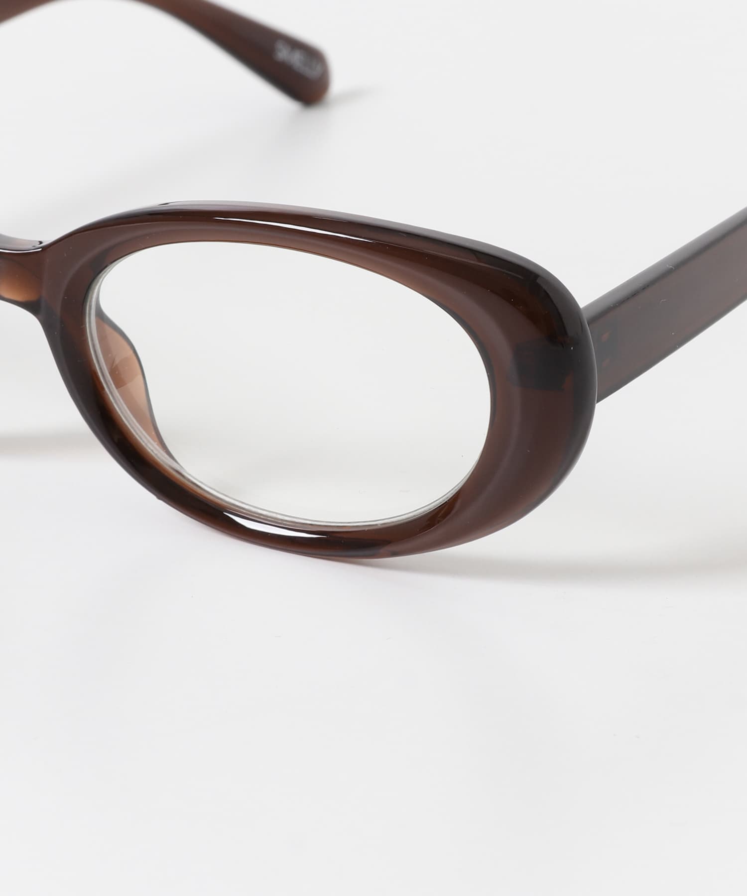 オーバルダテメガネ BRN -