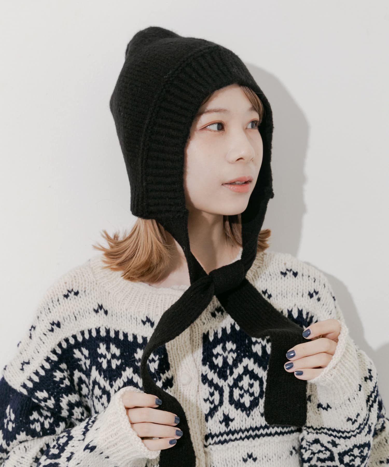 ニットキャップボンネット