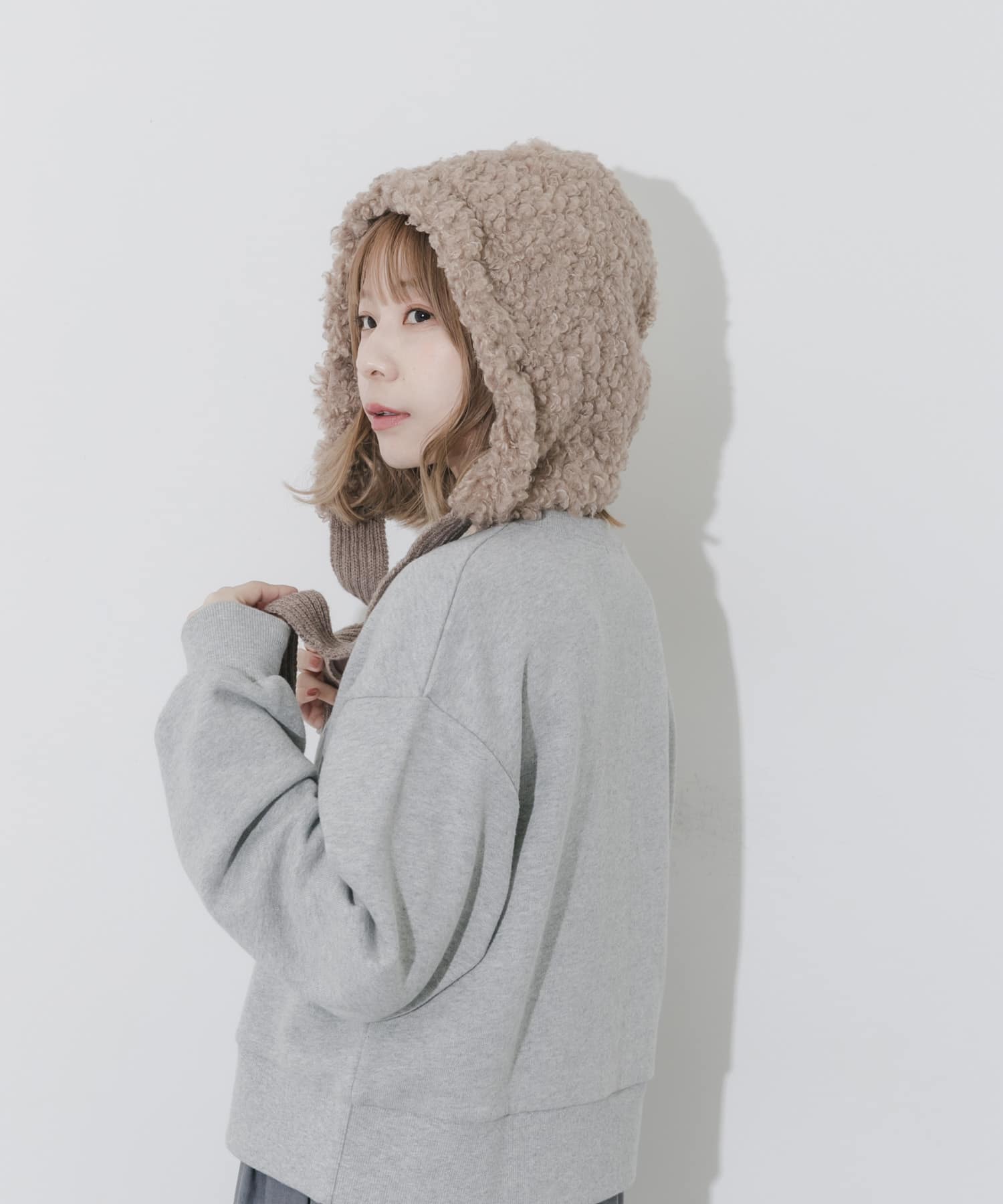 ループボアボンネット BEG -