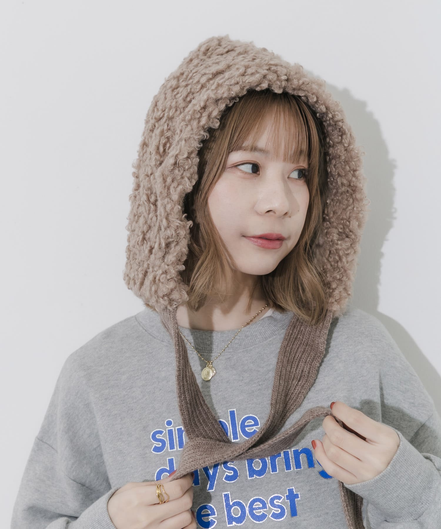 ループボアボンネット BEG -