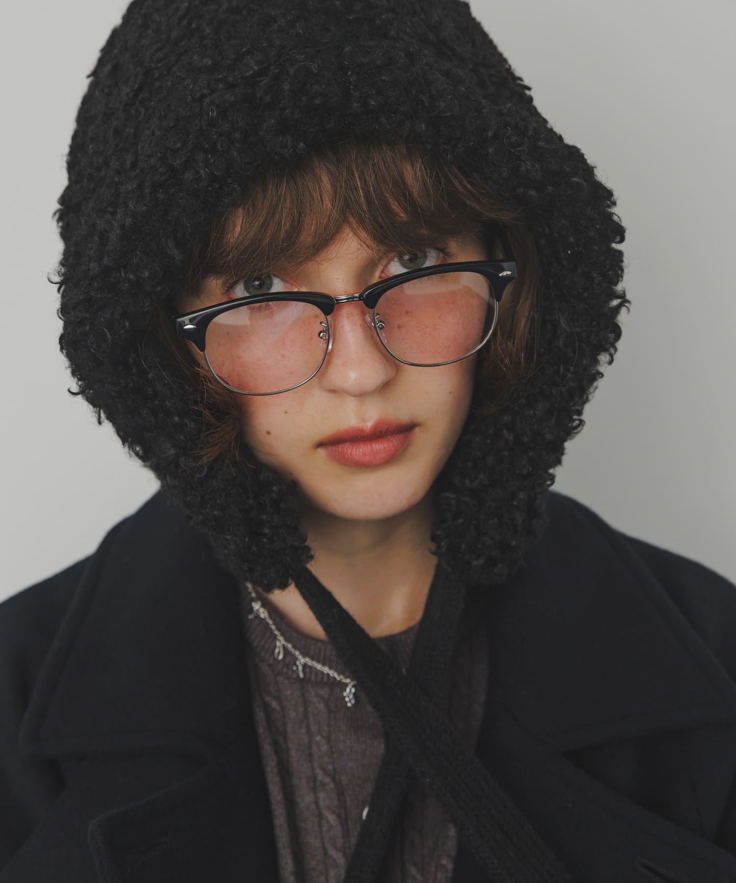 ループボアボンネット BLK -