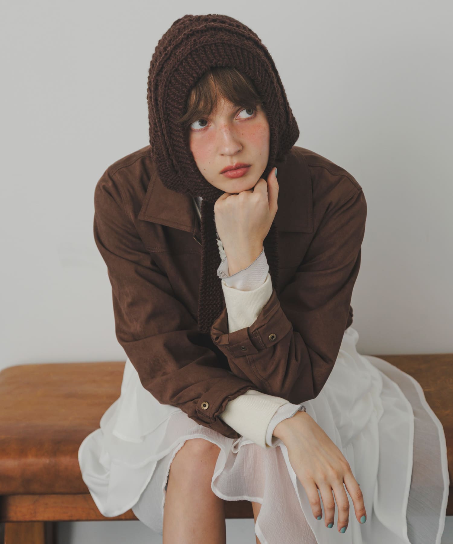 ケーブルアミボンネット BRN -