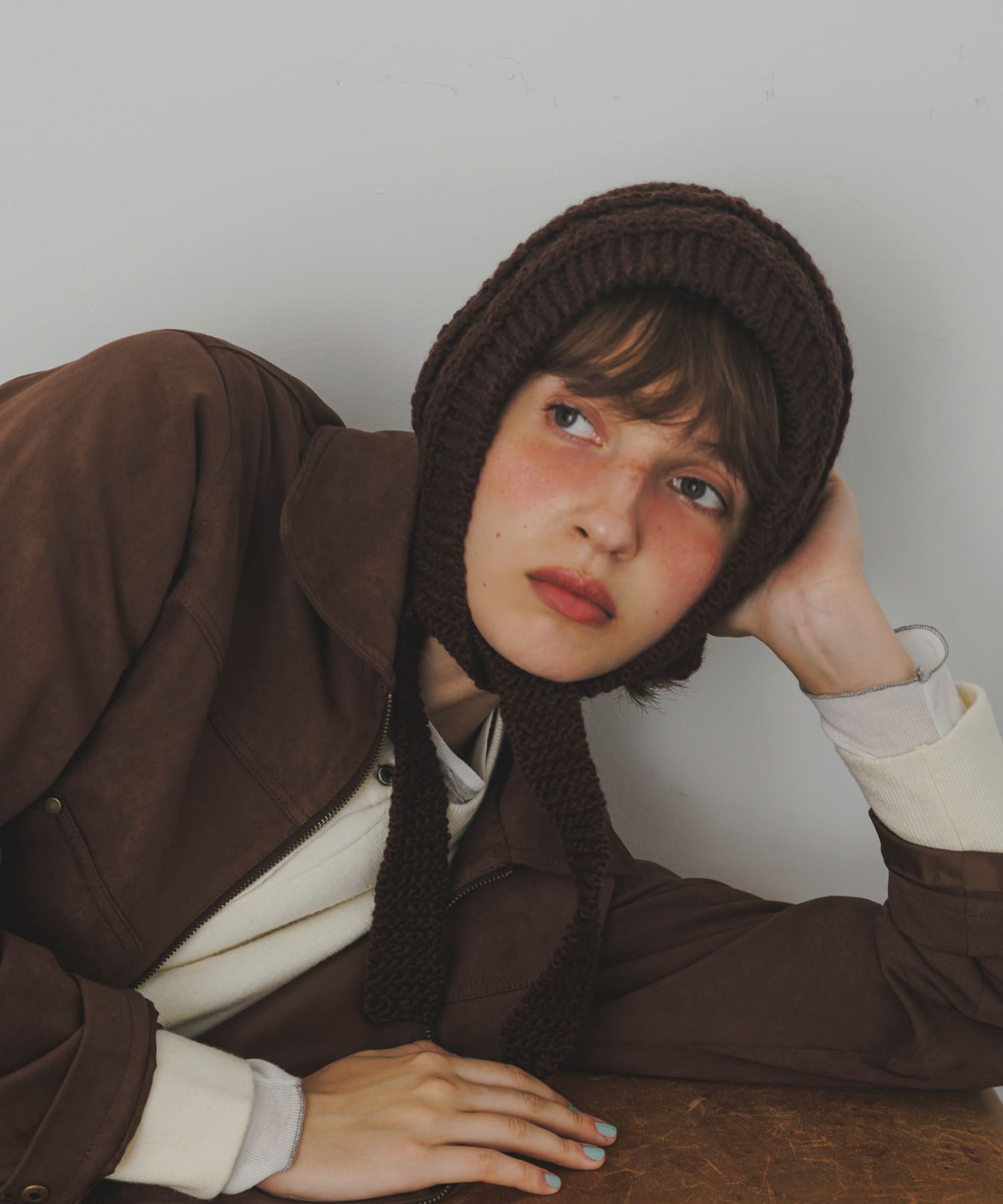 ケーブルアミボンネット BRN -