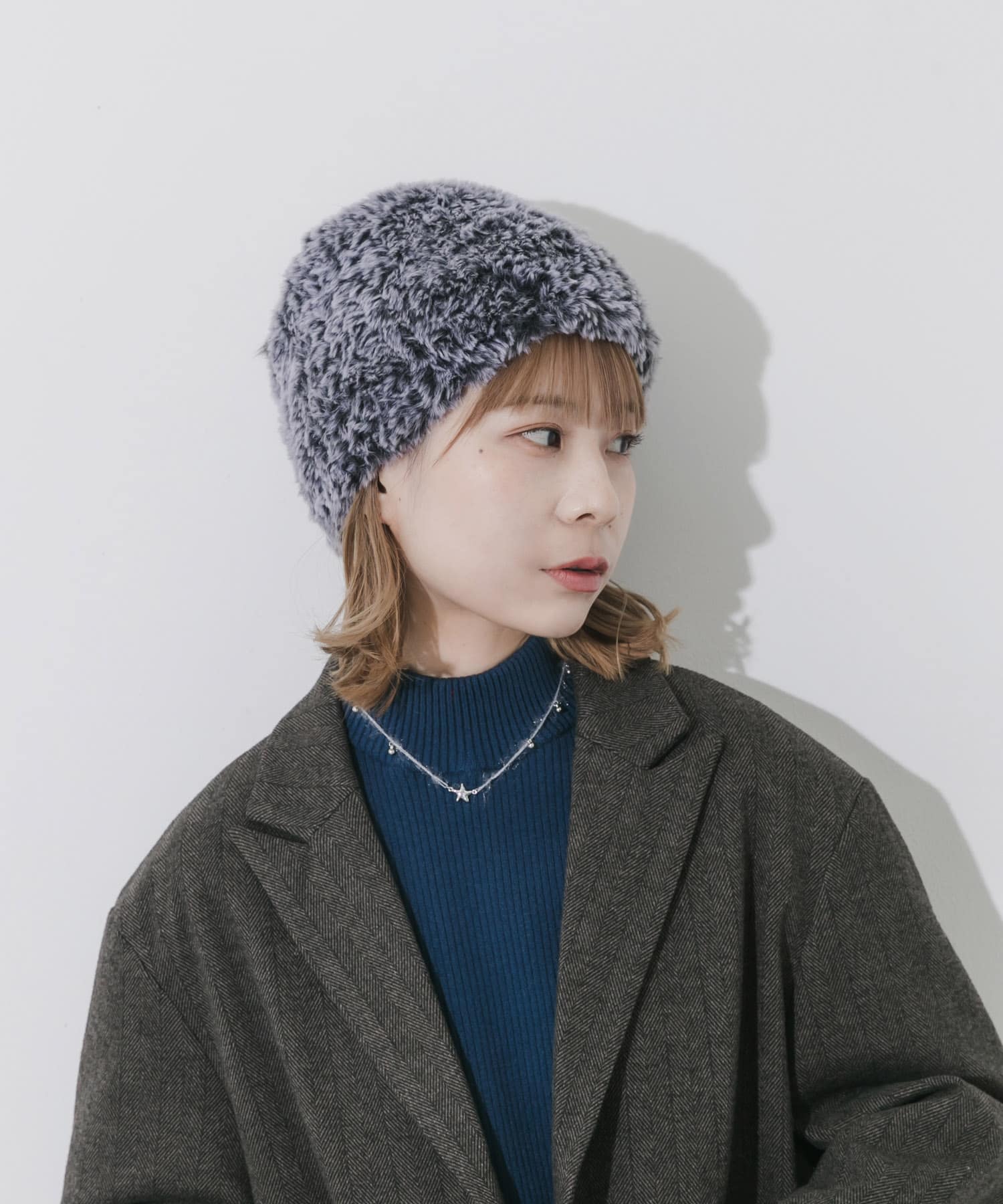 ファーニットキャップ CGY -