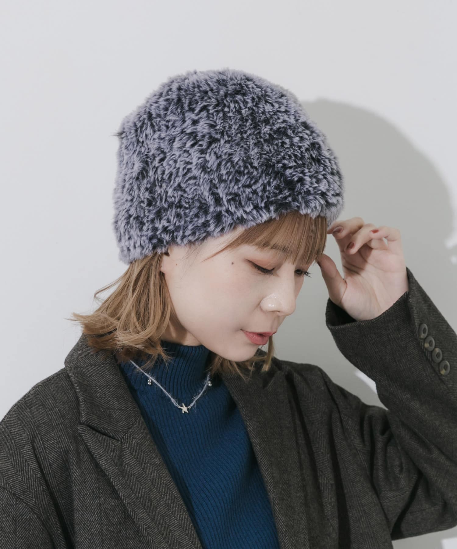 ファーニットキャップ CGY -