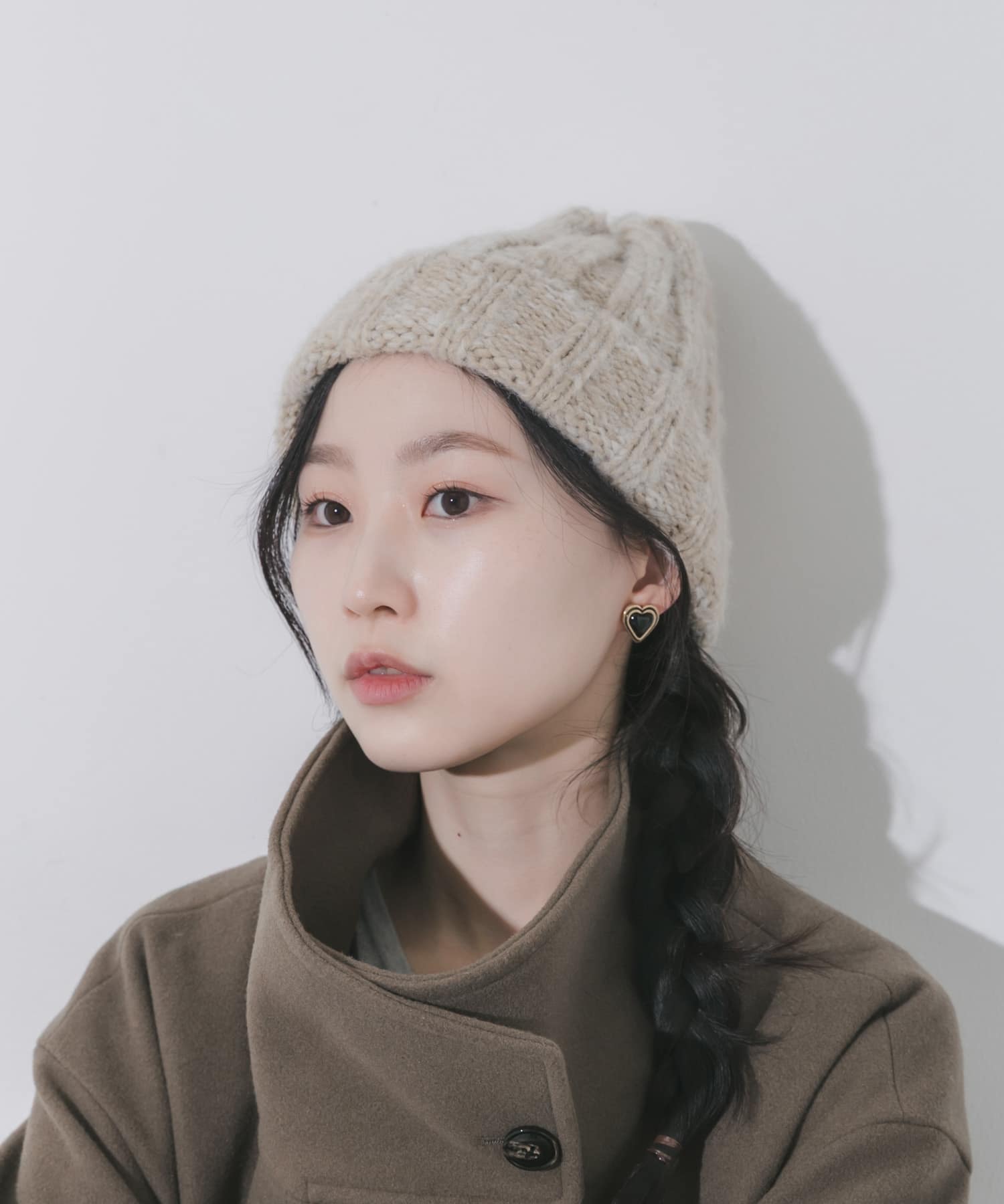 カラーミックスニットワッチ BEG -