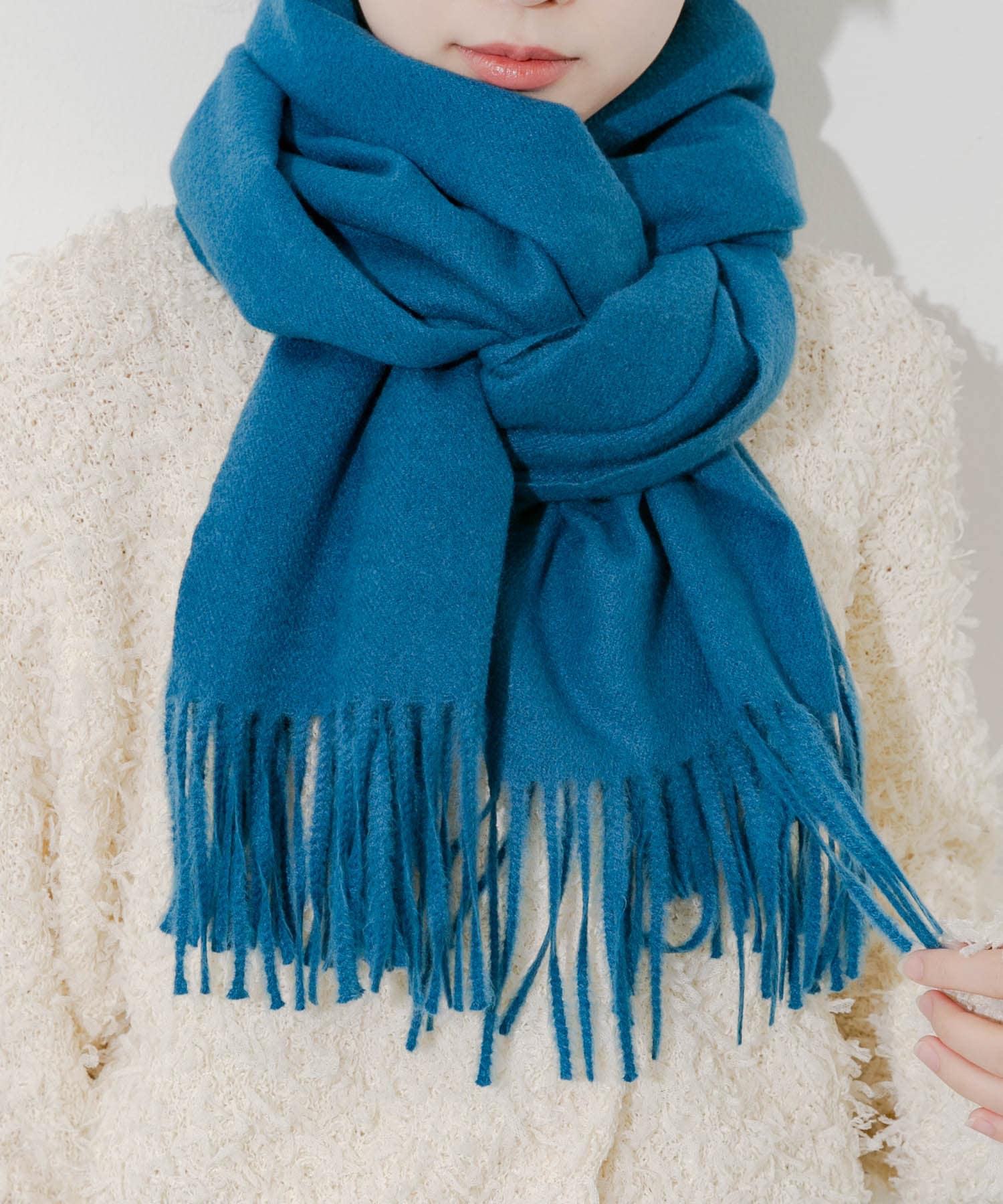 ムジシンプルマフラー BLU -