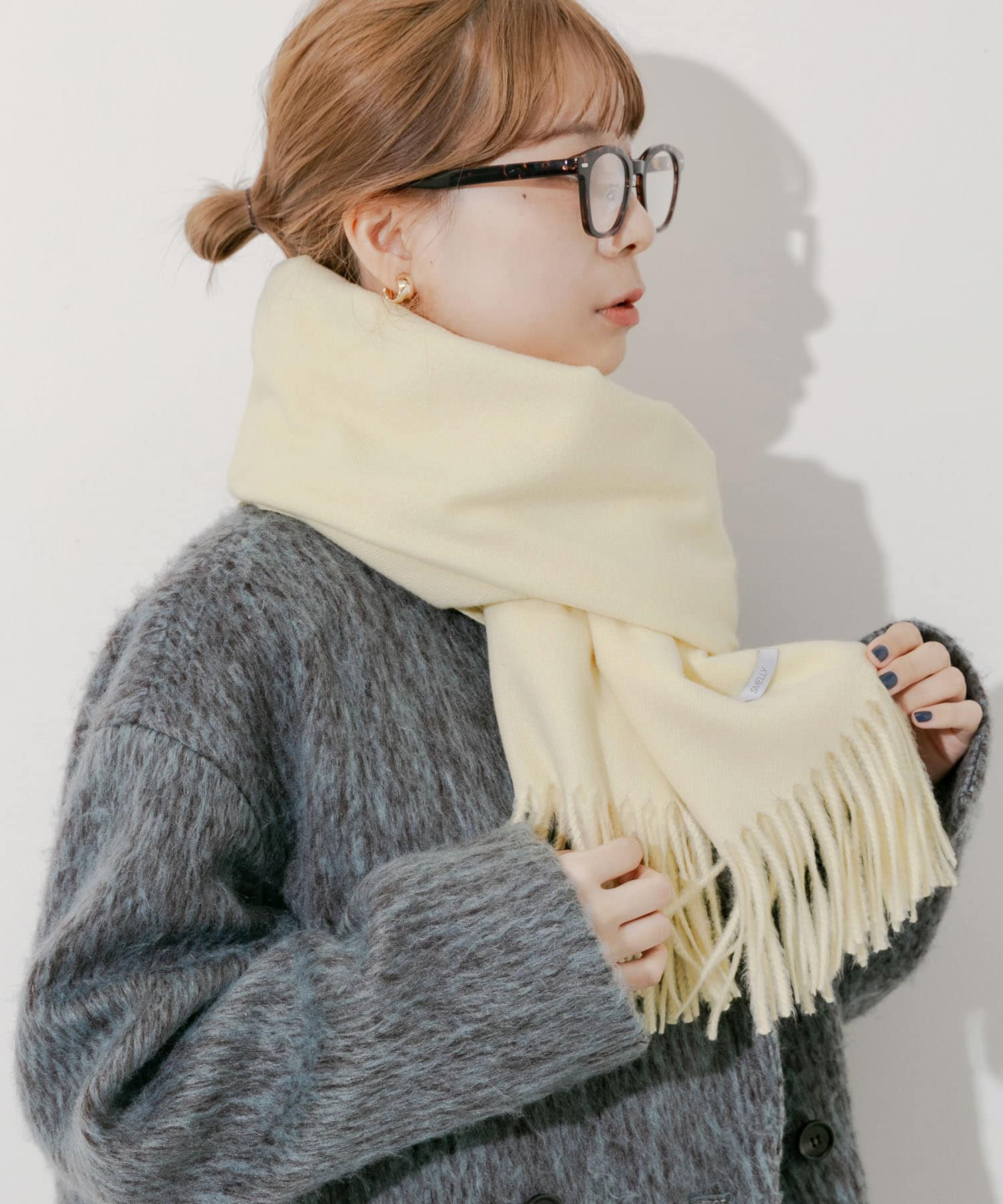 ムジシンプルマフラー YEL -